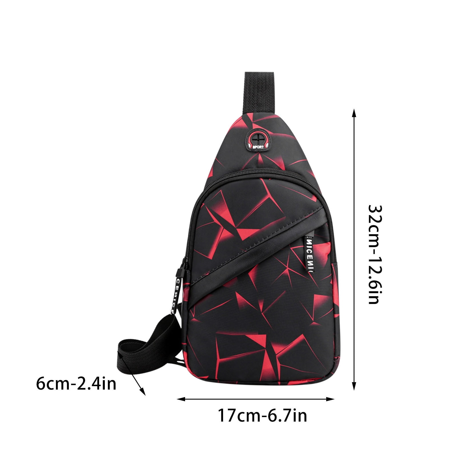 Suncoda Sling Bag for Women, Crossbody Sling Backpack Small Sling Bag Multipurpose Crossbody Shoulder Bag Travel Hiking Backpack, Sling Bag for Men #4-Red - Image 2
