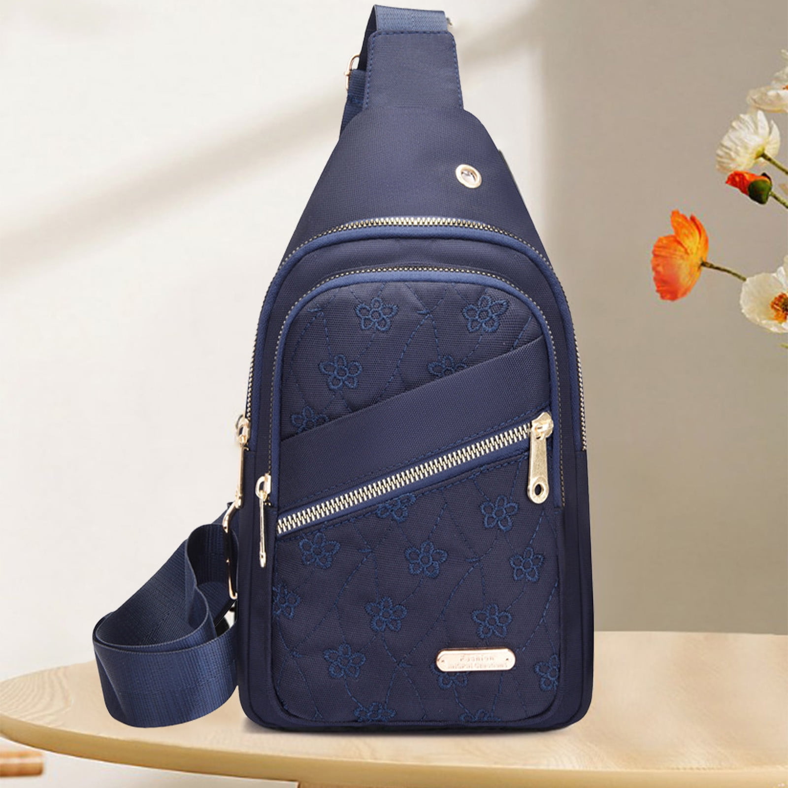 Suncoda Sling Bag for Women, Crossbody Sling Backpack Small Sling Bag Multipurpose Crossbody Shoulder Bag Travel Hiking Backpack, Sling Bag for Men #5-Blue - Image 6