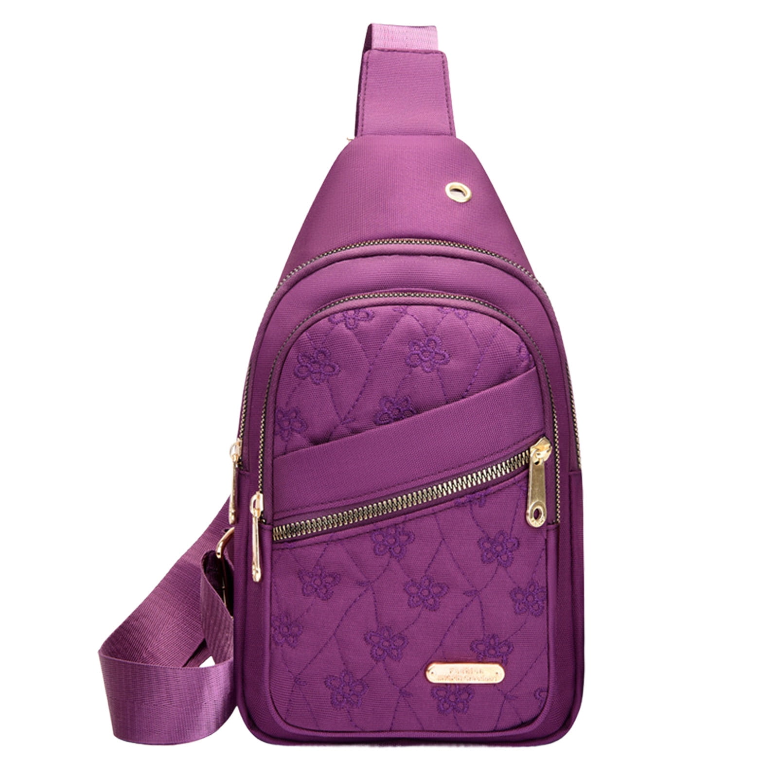 Suncoda Sling Bag for Women, Crossbody Sling Backpack Small Sling Bag Multipurpose Crossbody Shoulder Bag Travel Hiking Backpack, Sling Bag for Men #5-Purple - Image 2