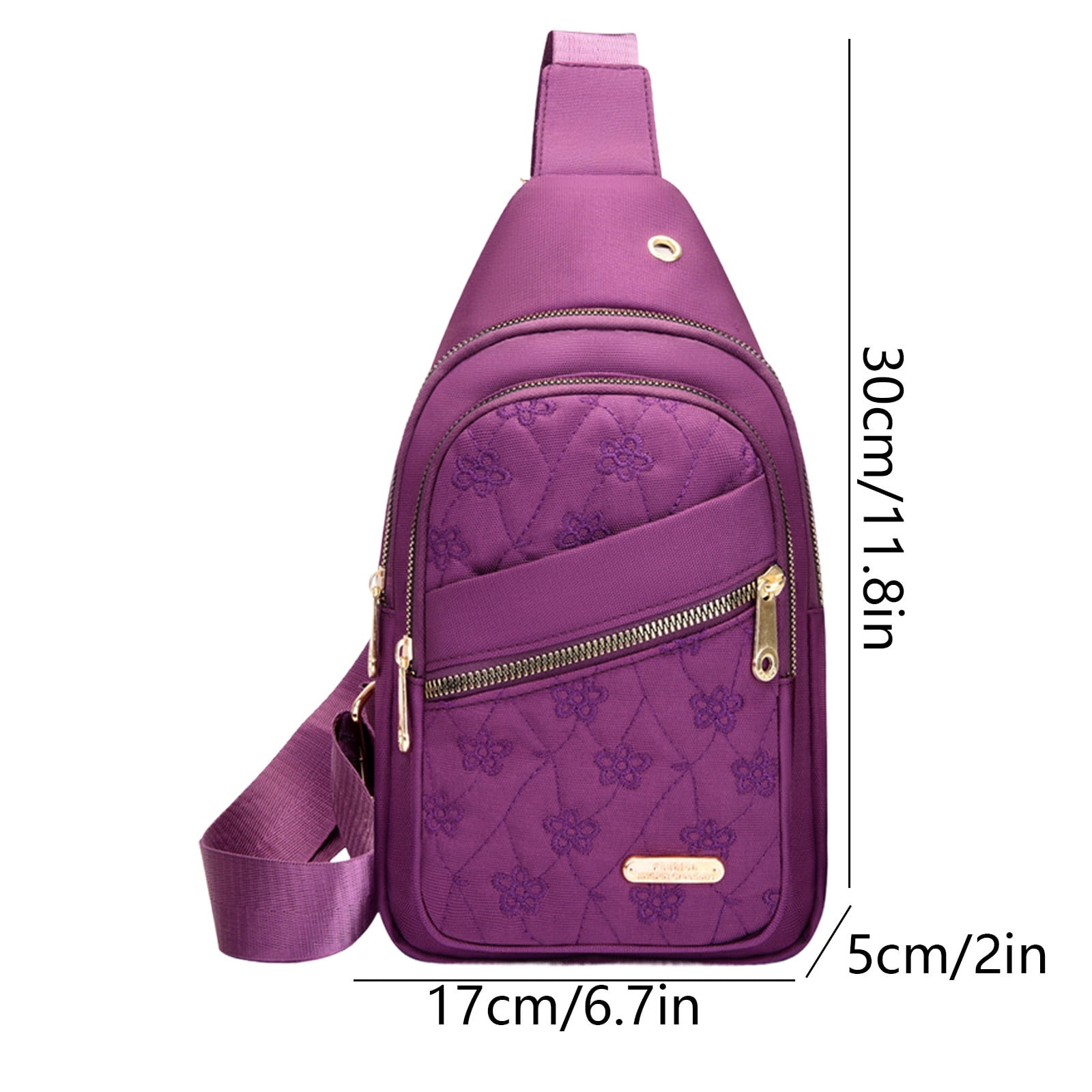 Suncoda Sling Bag for Women, Crossbody Sling Backpack Small Sling Bag Multipurpose Crossbody Shoulder Bag Travel Hiking Backpack, Sling Bag for Men #5-Purple - Image 3