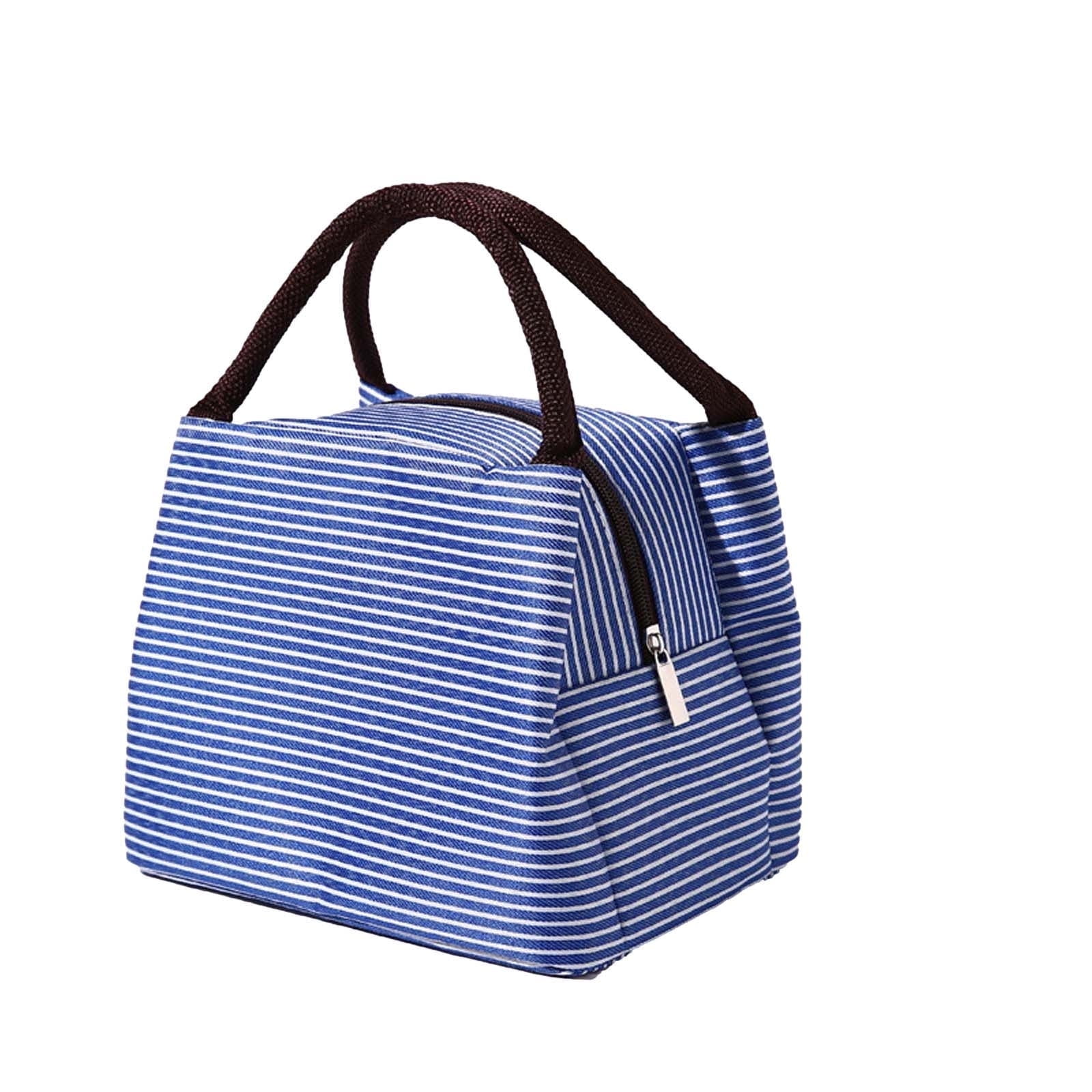 Under $1 Tyidzon Lunch Box Lunch Bag For Women Insulated Lunch Bag Reusable Tote Cooler Bag Lunchbox Suitable for Work, Travel, Outdoor ASky Blue - Image 1