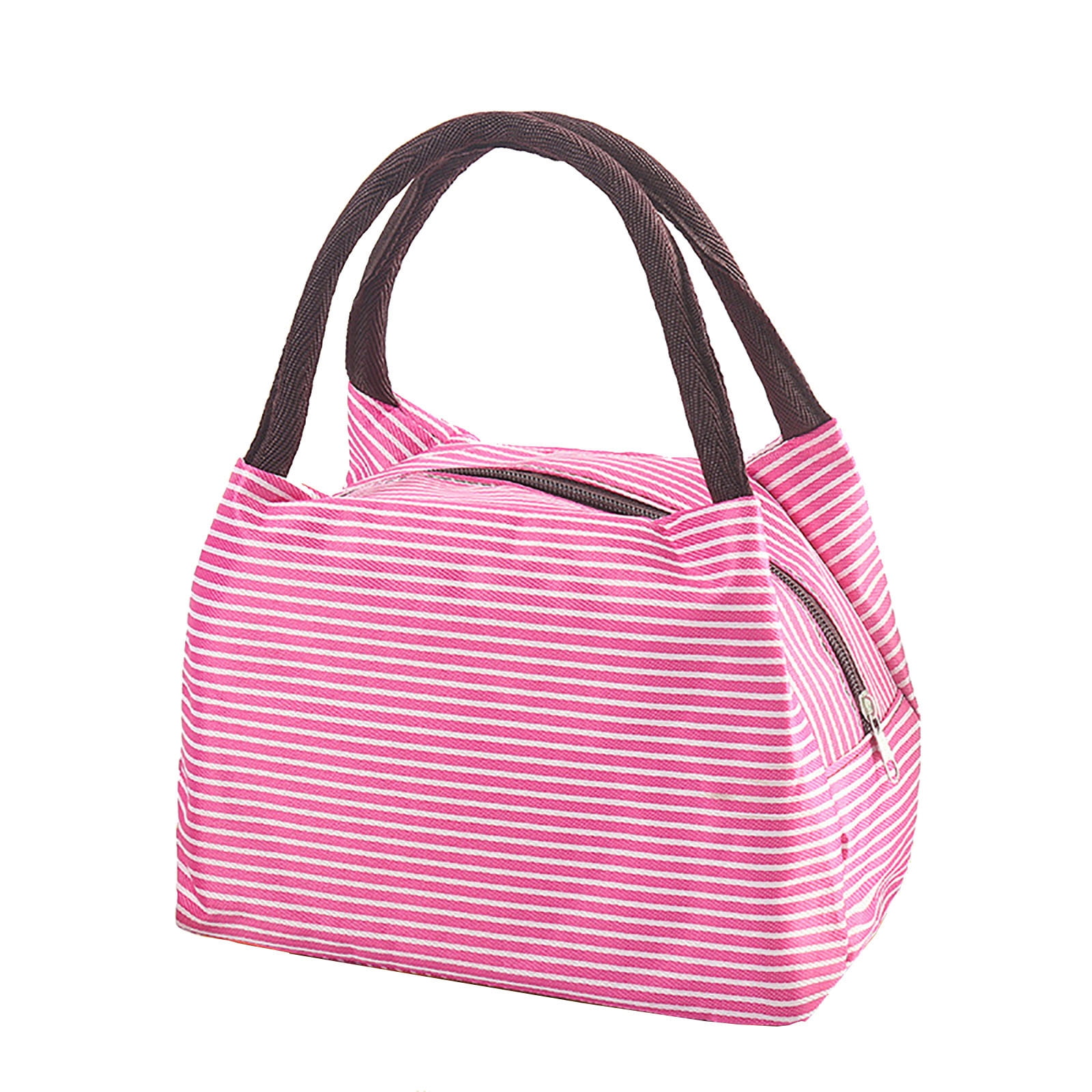 Under $1 Tyidzon Lunch Box Lunch Bag For Women Insulated Lunch Bag Reusable Tote Cooler Bag Lunchbox Suitable for Work, Travel, Outdoor Pink - Image 2