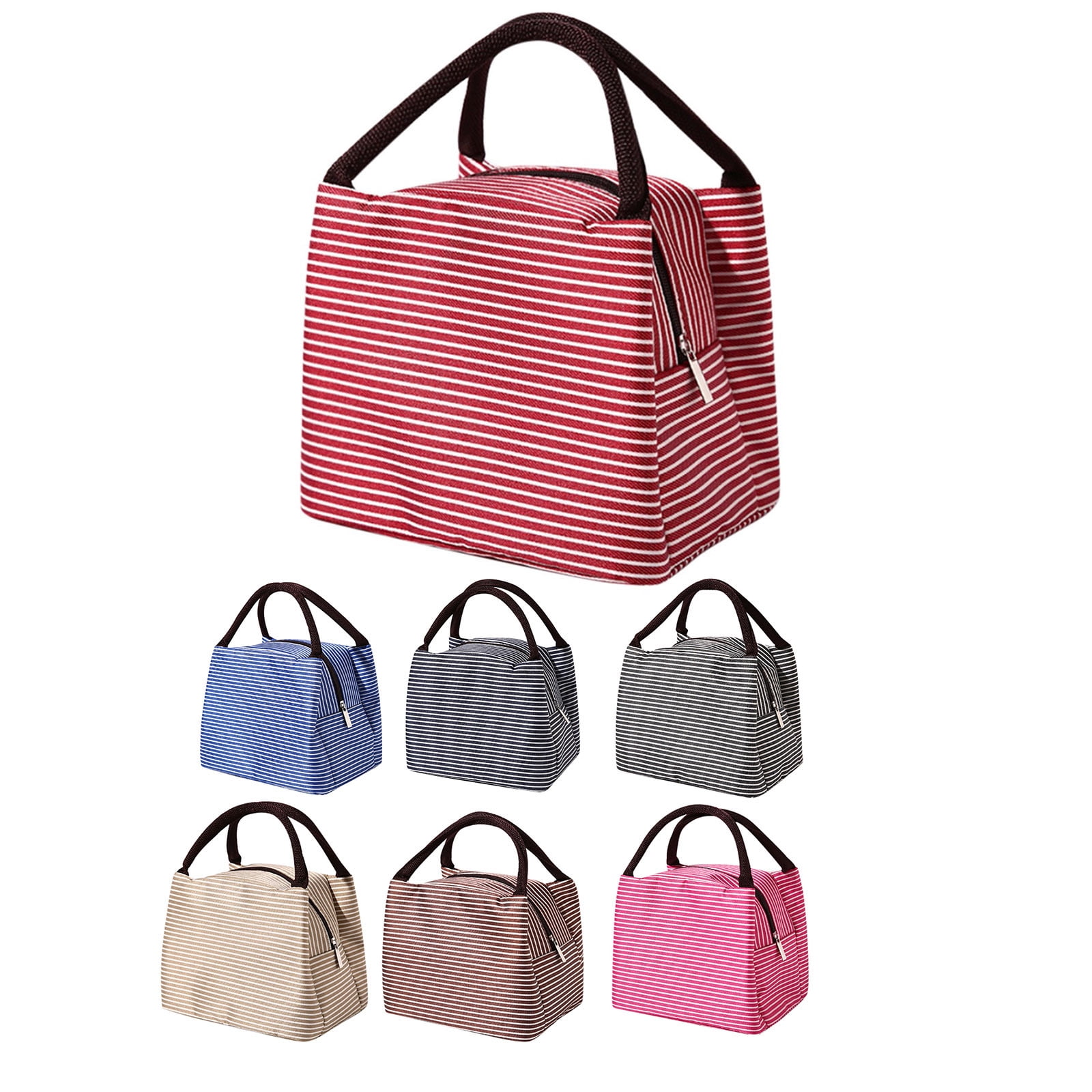 Under $1 Tyidzon Lunch Box Lunch Bag For Women Insulated Lunch Bag Reusable Tote Cooler Bag Lunchbox Suitable for Work, Travel, Outdoor Purple - Image 4