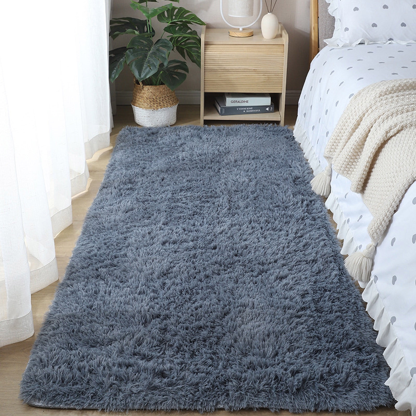 Under $20 Tyidzon Rugs for Bedroom Ultra Soft Modern Area Rug Living Room Rug, Rug Home Room Plush Carpet Decor Bedroom Rugs Gray - Image 1