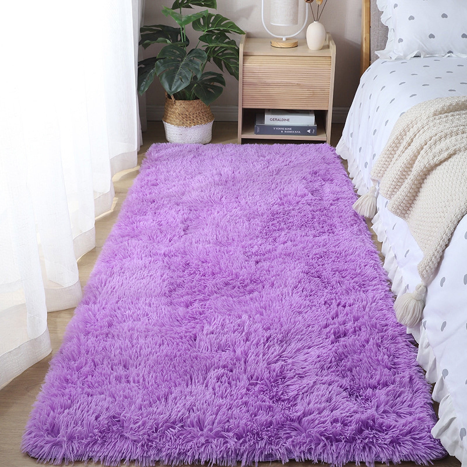 Under $20 Tyidzon Rugs for Bedroom Ultra Soft Modern Area Rug Living Room Rug, Rug Home Room Plush Carpet Decor Bedroom Rugs Purple - Image 1