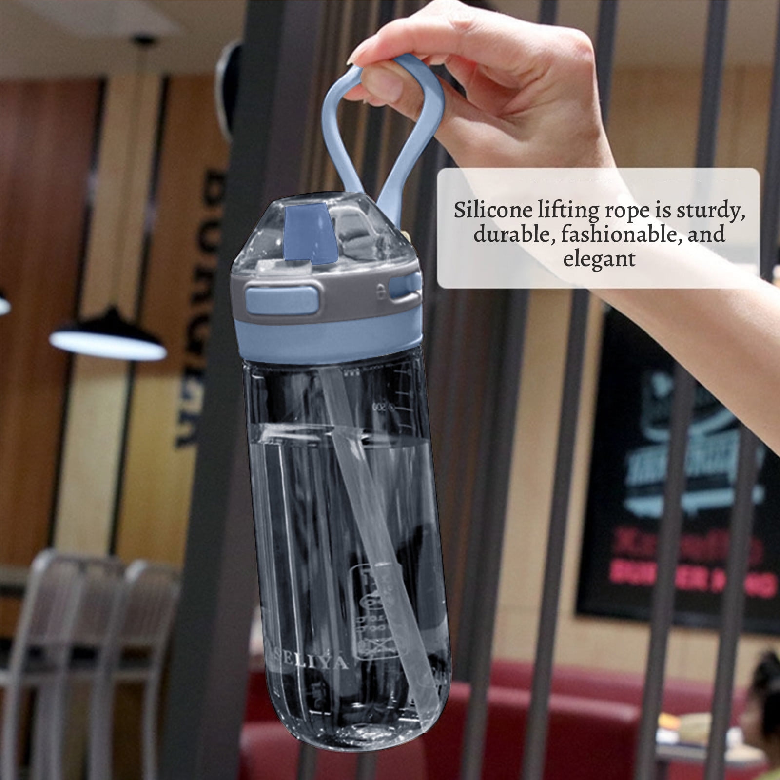 Tyidzon Straw Water Bottle, Water Bottle Cup for Kids/Toddlers Ages 3+ Spill Proof Leak Proof, Water Bottles Great for School Sports Daycare & Camp Blue - Image 6