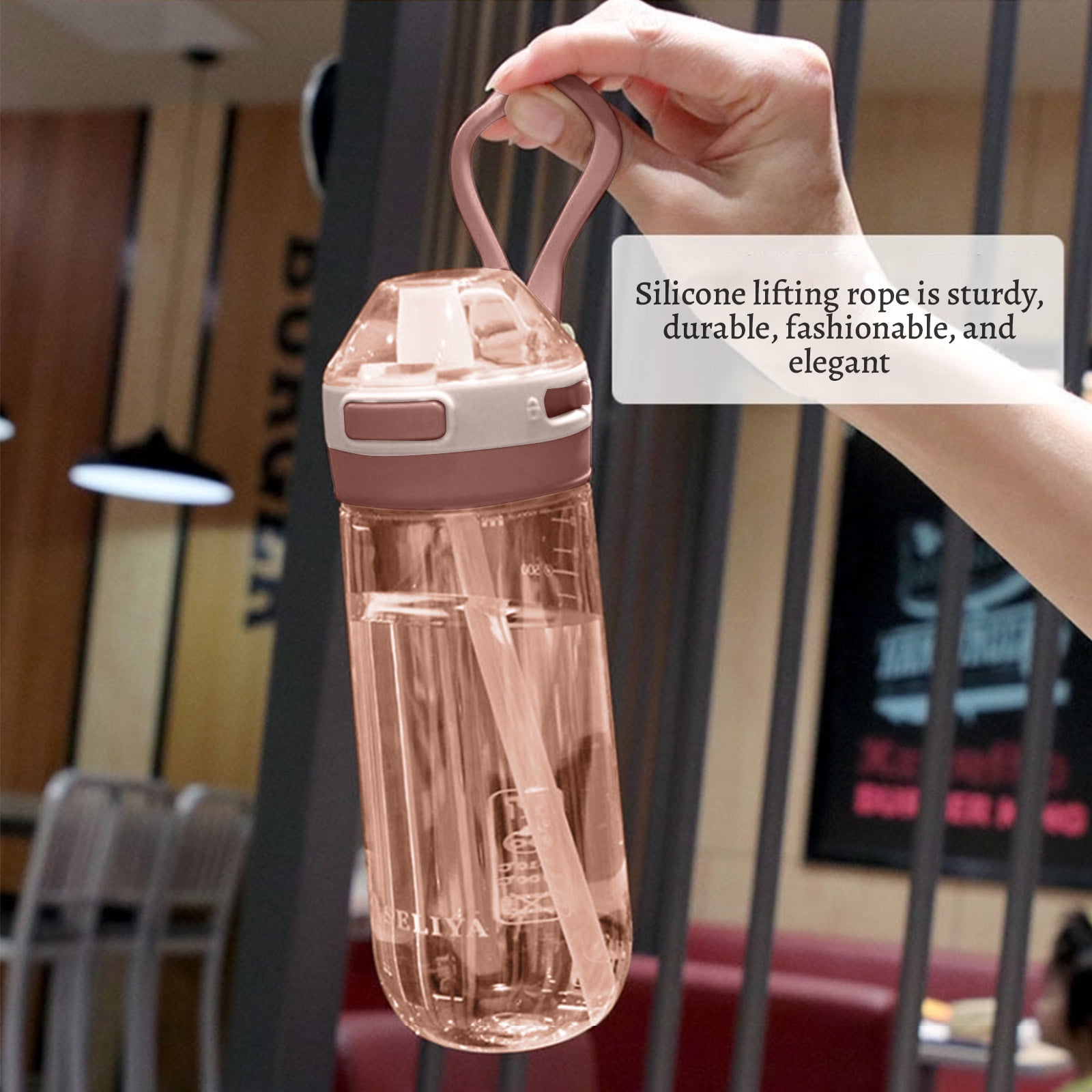 Tyidzon Straw Water Bottle, Water Bottle Cup for Kids/Toddlers Ages 3+ Spill Proof Leak Proof, Water Bottles Great for School Sports Daycare & Camp Pink - Image 6