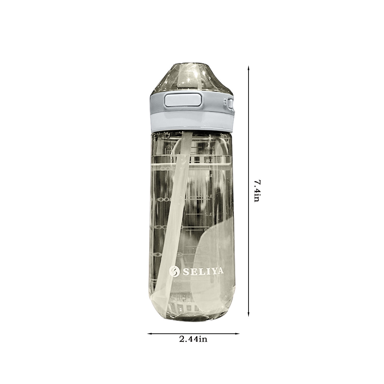 Tyidzon Straw Water Bottle, Water Bottle Cup for Kids/Toddlers Ages 3+ Spill Proof Leak Proof, Water Bottles Great for School Sports Daycare & Camp White - Image 3