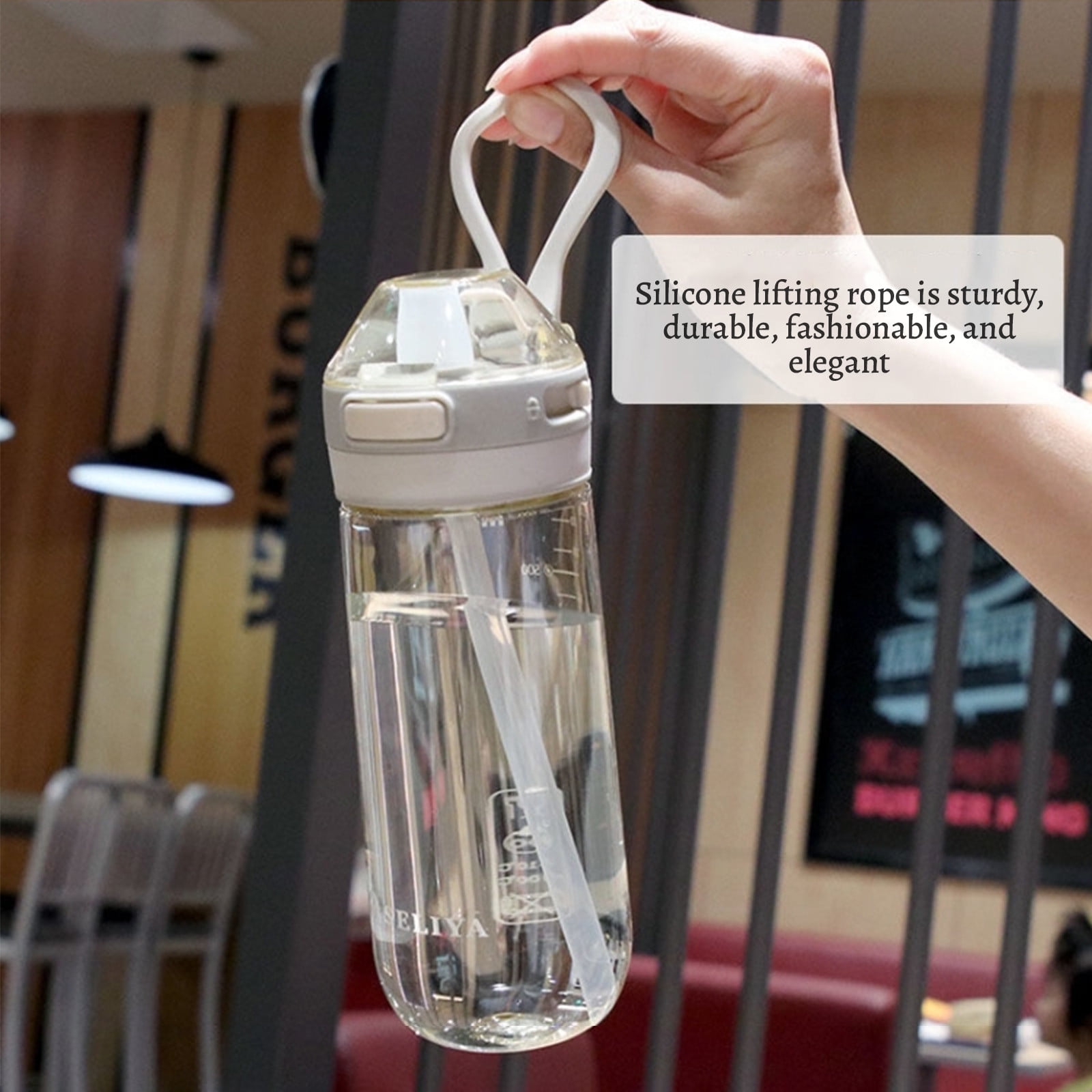 Tyidzon Straw Water Bottle, Water Bottle Cup for Kids/Toddlers Ages 3+ Spill Proof Leak Proof, Water Bottles Great for School Sports Daycare & Camp White - Image 5