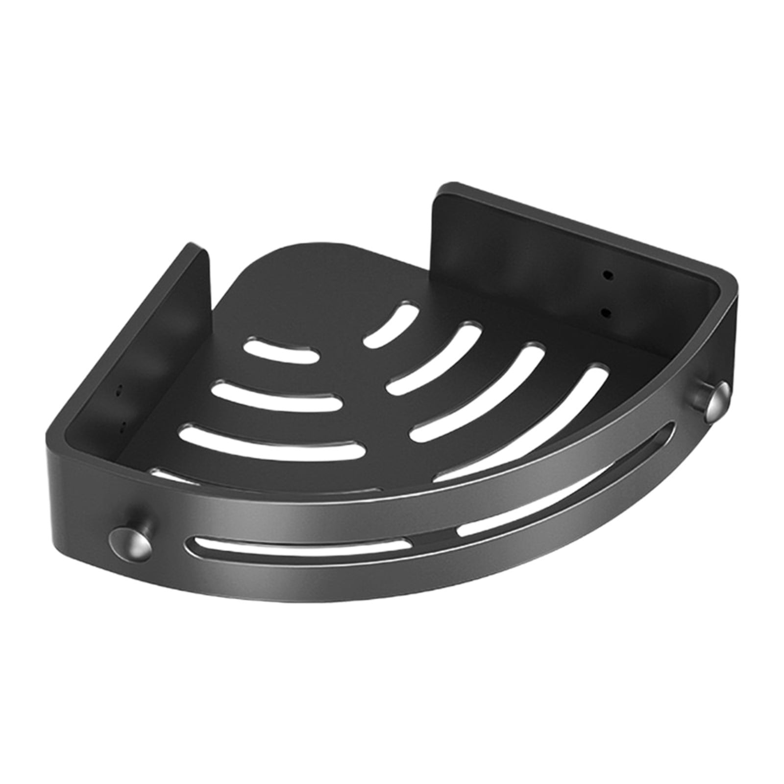 Tyidzon Bathroom Corner Shelf Gray Wall Mounted Corner Shower Caddy Kitchen Corner Shelves No Drill Shower Organizer Black - Image 2