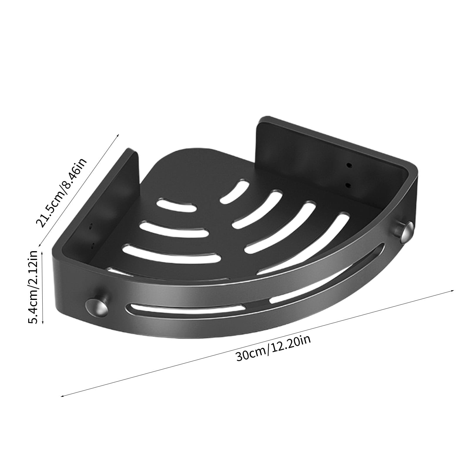 Tyidzon Bathroom Corner Shelf Gray Wall Mounted Corner Shower Caddy Kitchen Corner Shelves No Drill Shower Organizer Black - Image 3