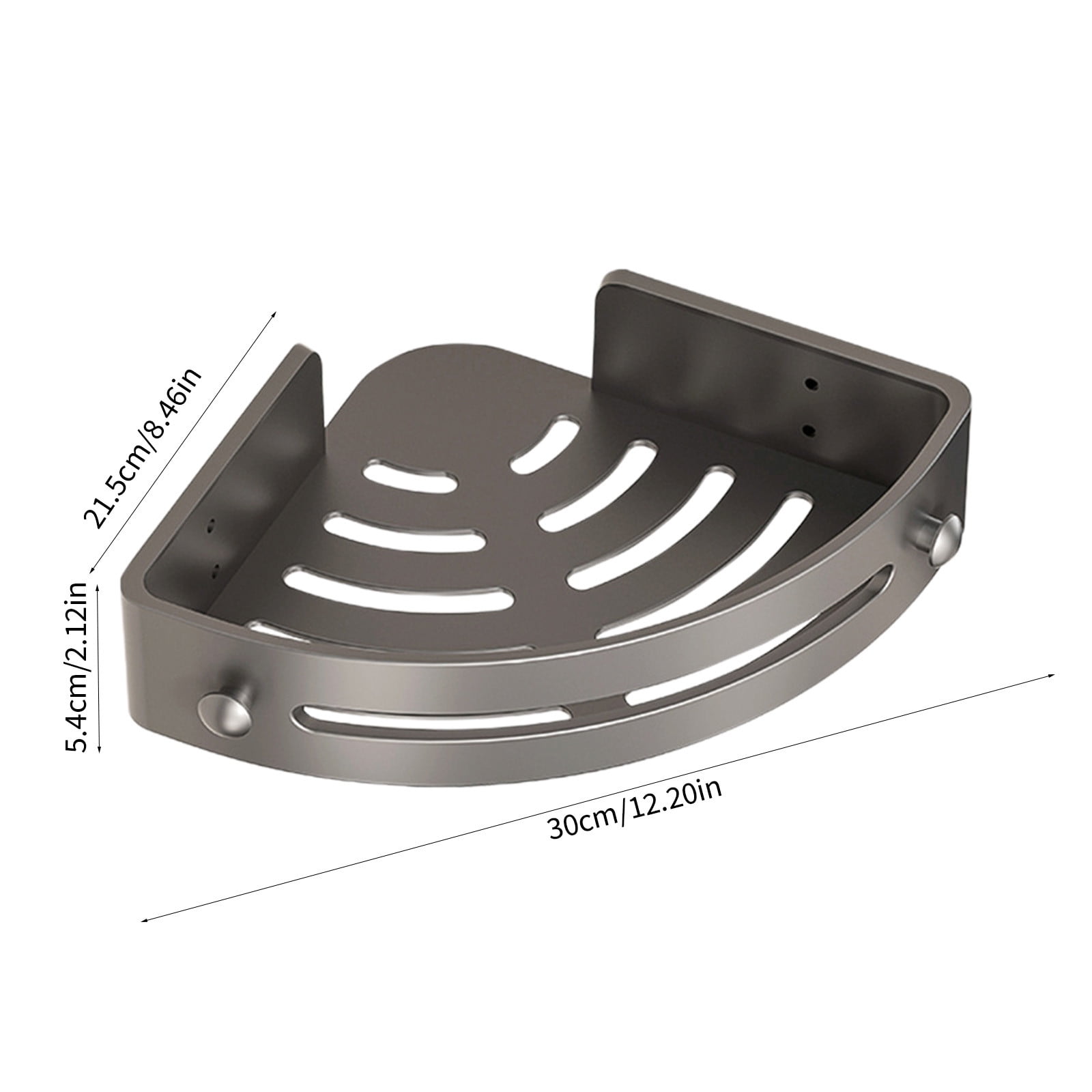 Tyidzon Bathroom Corner Shelf Gray Wall Mounted Corner Shower Caddy Kitchen Corner Shelves No Drill Shower Organizer Gray - Image 3