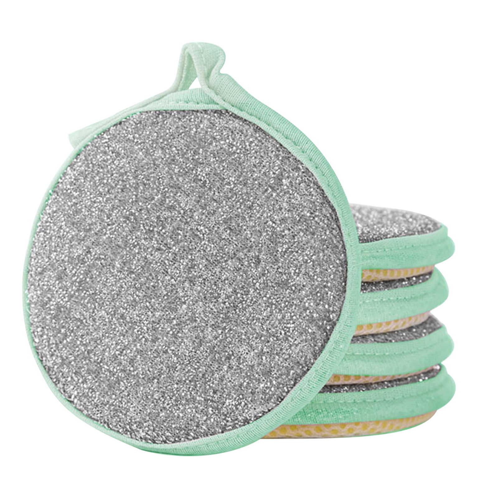 Under $1 Tyidzon Sponges Kitchen Multi-Purpose,5Pc Non-Scratch Sponges for Cleaning, Along with Heavy Duty Scrubbing Power - Reusable Double-Sided Dish Sponge for Dishes, Pots and Pans Green - Image 2