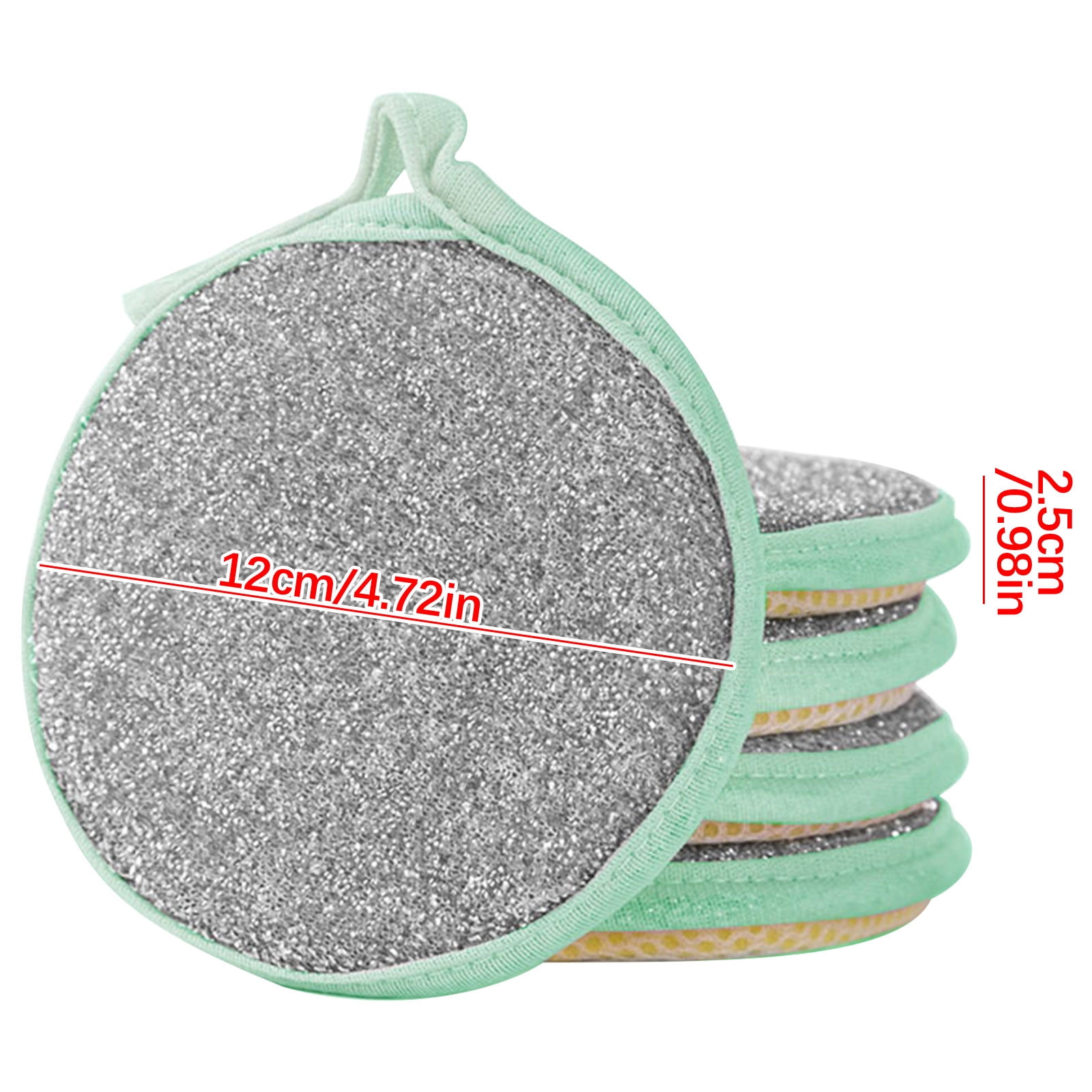 Under $1 Tyidzon Sponges Kitchen Multi-Purpose,5Pc Non-Scratch Sponges for Cleaning, Along with Heavy Duty Scrubbing Power - Reusable Double-Sided Dish Sponge for Dishes, Pots and Pans Green - Image 3