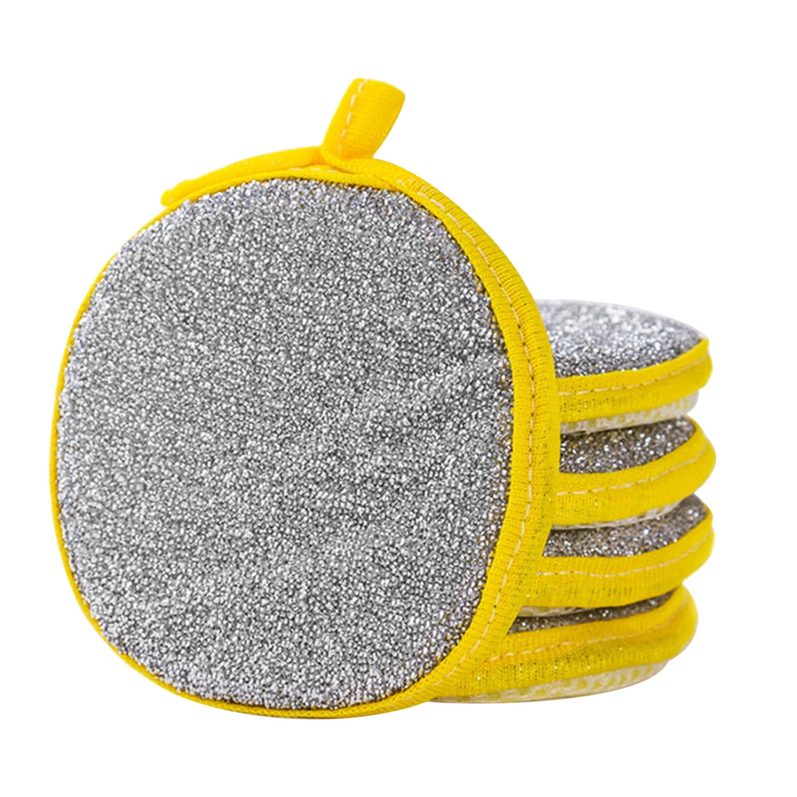 Under $1 Tyidzon Sponges Kitchen Multi-Purpose,5Pc Non-Scratch Sponges for Cleaning, Along with Heavy Duty Scrubbing Power - Reusable Double-Sided Dish Sponge for Dishes, Pots and Pans Yellow - Image 2