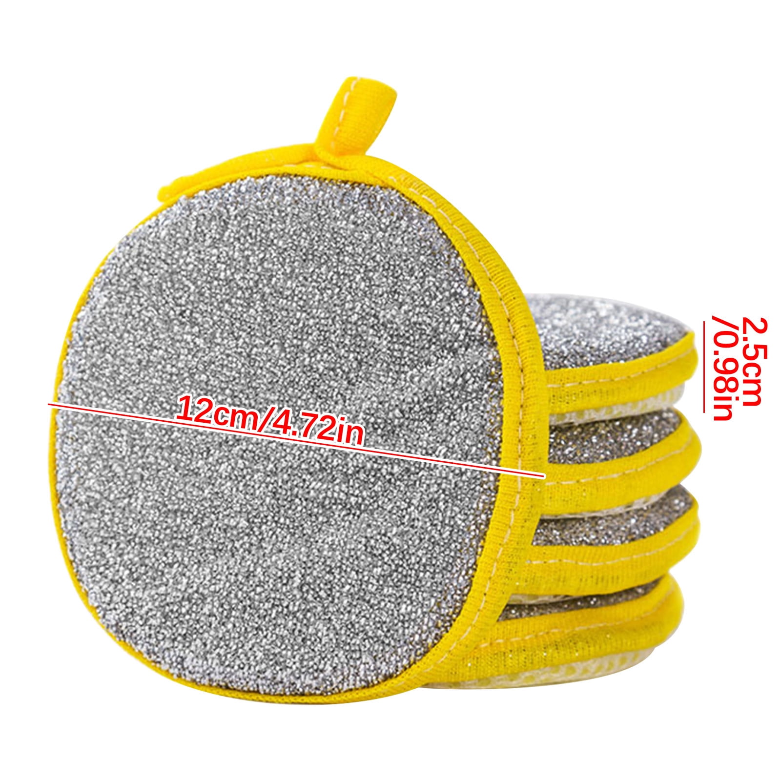 Under $1 Tyidzon Sponges Kitchen Multi-Purpose,5Pc Non-Scratch Sponges for Cleaning, Along with Heavy Duty Scrubbing Power - Reusable Double-Sided Dish Sponge for Dishes, Pots and Pans Yellow - Image 3