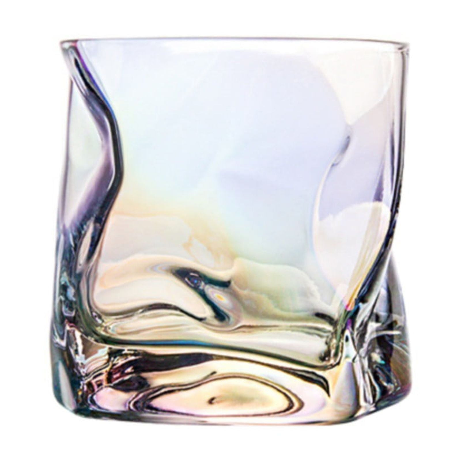 JWDX Glass and Bottle Clearance, Special Shaped Glass Whisky Glass Wind Design Irregular Cup Frosted Cup. As shown - Image 1