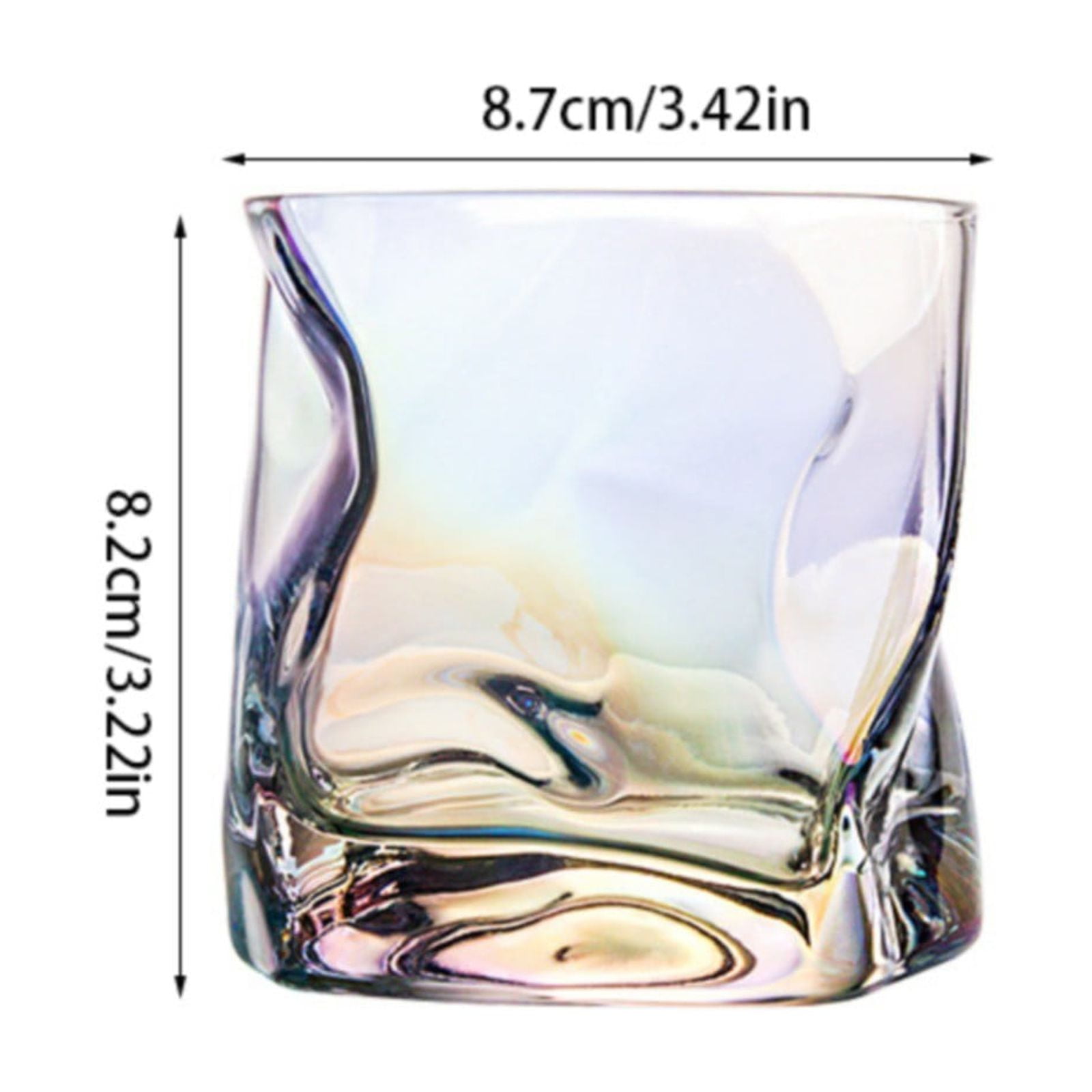 JWDX Glass and Bottle Clearance, Special Shaped Glass Whisky Glass Wind Design Irregular Cup Frosted Cup. As shown - Image 4