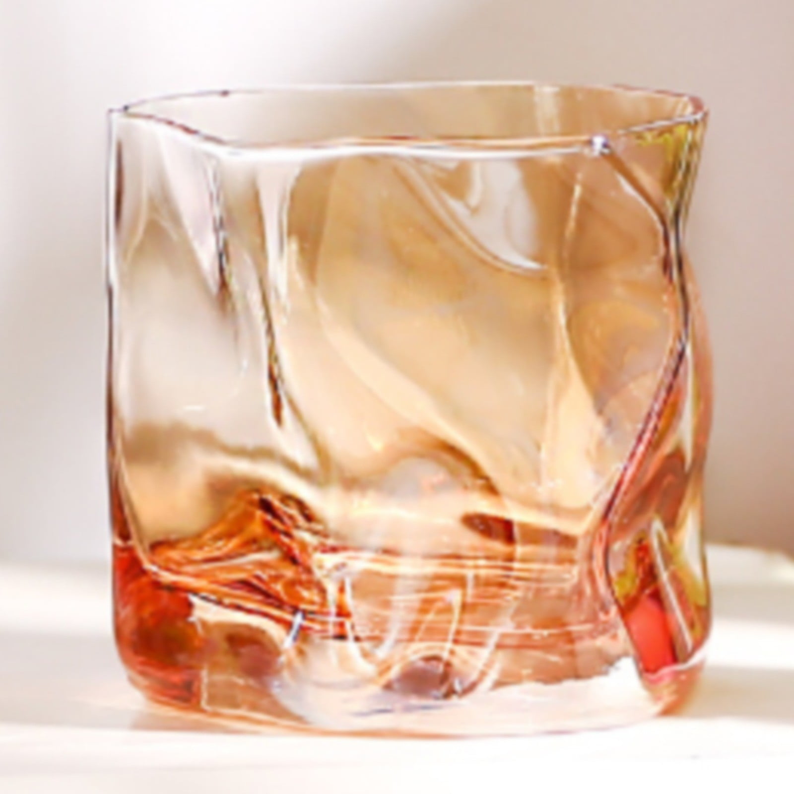 JWDX Glass and Bottle Clearance, Special Shaped Glass Whisky Glass Wind Design Irregular Cup Frosted Cup. As shown - Image 6