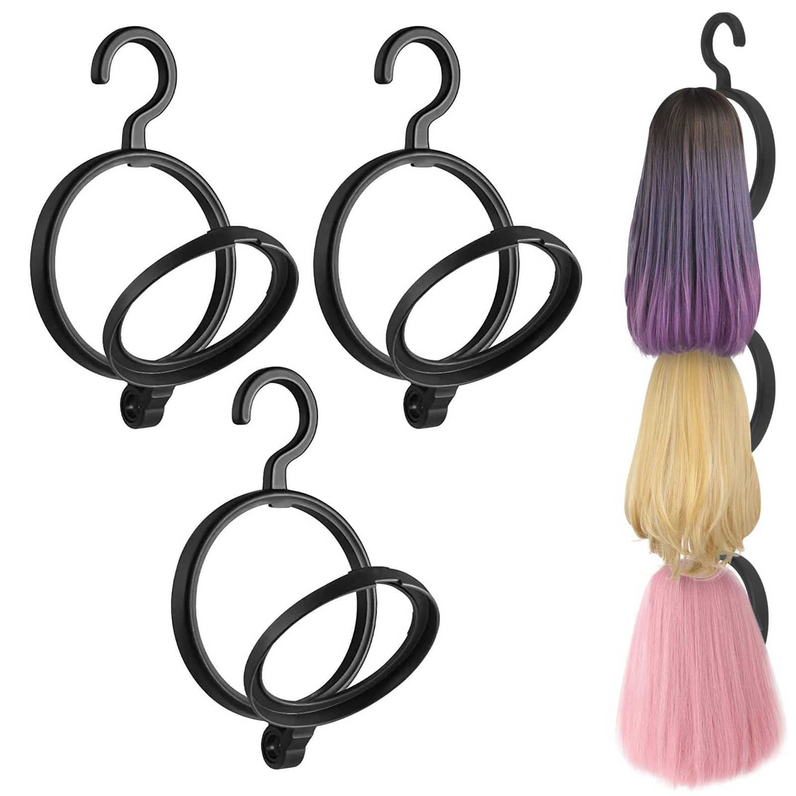JWDX Hangs Clearance! Bobasndm Hanging Wig Stand Premium Wig Hanger for Multiple Wigs for Display Storage Styling Portable Wig Stands Keep The Wig & Perfect 3 Pack Clearance Sale Black - Image 3
