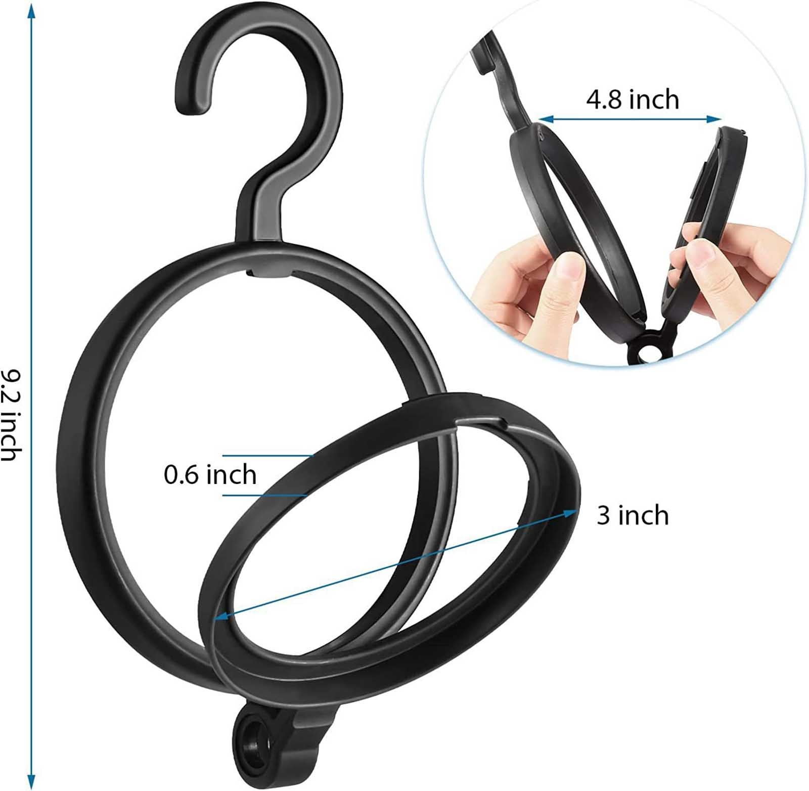 JWDX Hangs Clearance! Bobasndm Hanging Wig Stand Premium Wig Hanger for Multiple Wigs for Display Storage Styling Portable Wig Stands Keep The Wig & Perfect 3 Pack Clearance Sale Black - Image 5