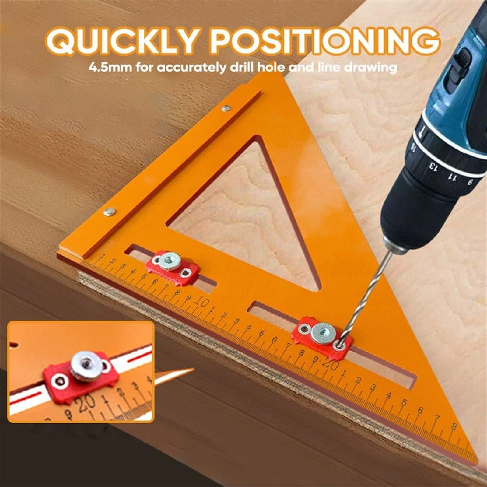 Clearance Back to School Supplies! JWDX Right Angle Ruler Punching Positioning Triangle Ruler B, for Dormitories, Apartments, Shared Spaces and Study Areas (Include: 1*Triangle Ruler) Clearance Sale B - Image 5