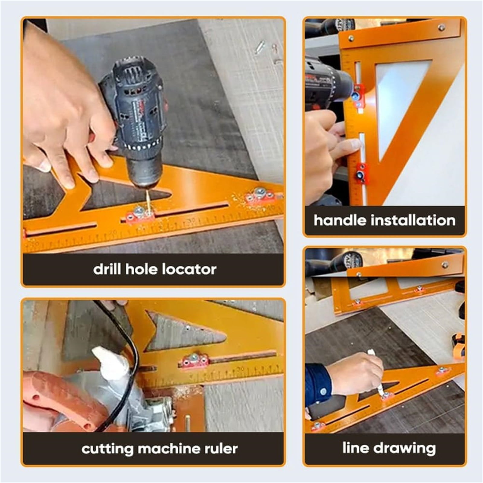 Clearance Back to School Supplies! JWDX Right Angle Ruler Punching Positioning Triangle Ruler B, for Dormitories, Apartments, Shared Spaces and Study Areas (Include: 1*Triangle Ruler) Clearance Sale B - Image 8