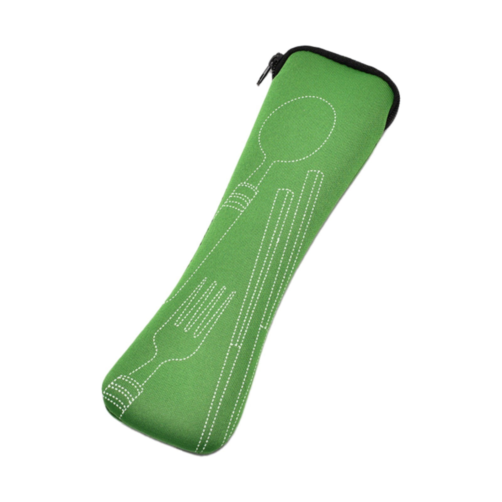 Face and Storage Bags Clearance! JWDX Portable Cutlery Storage Bag Blue, Zipper Tableware Bag Portable Wear Fabric Tableware Spoon Fork Storage Pouch(Not Included Tableware) Green - Image 2