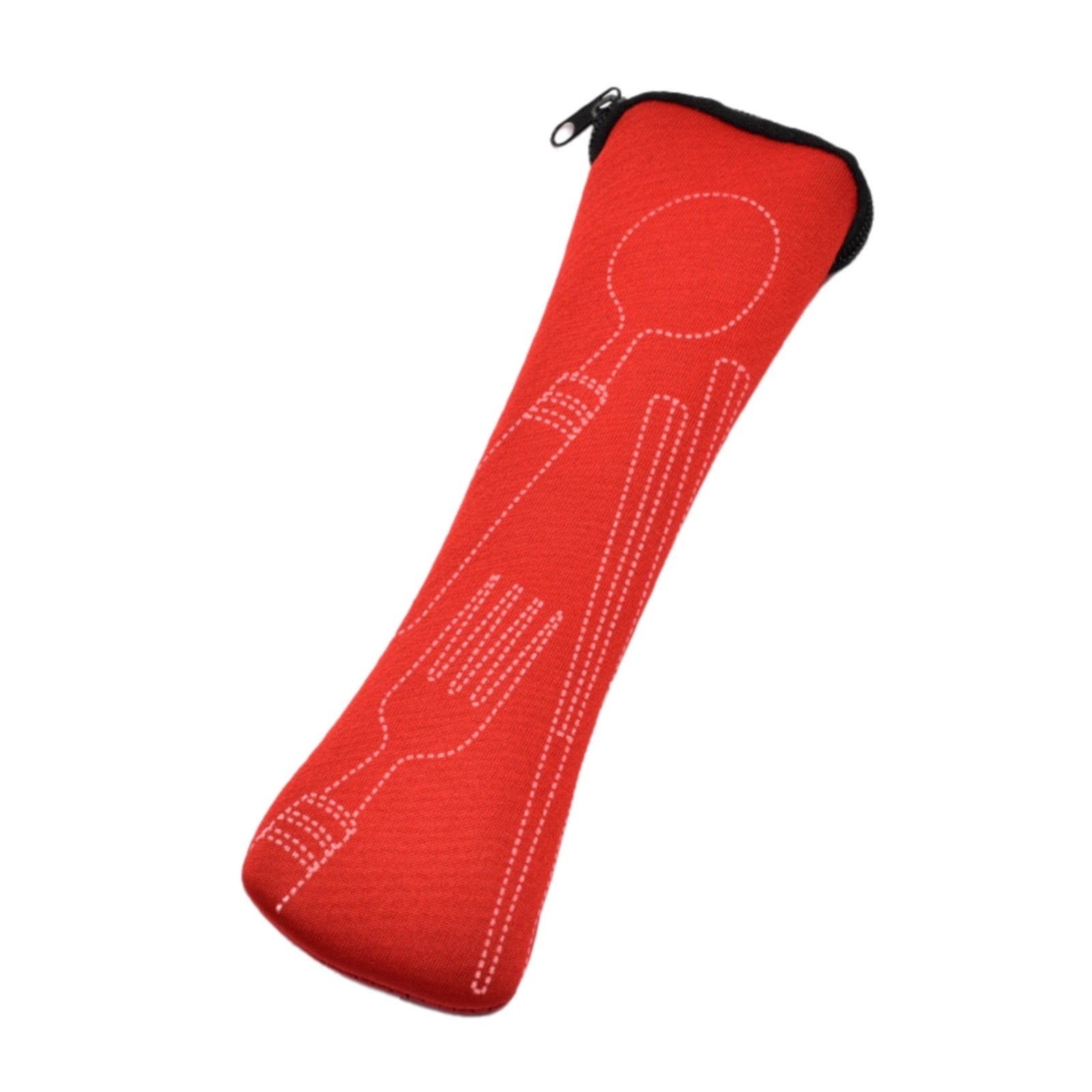 Face and Storage Bags Clearance! JWDX Portable Cutlery Storage Bag Blue, Zipper Tableware Bag Portable Wear Fabric Tableware Spoon Fork Storage Pouch(Not Included Tableware) Red - Image 2