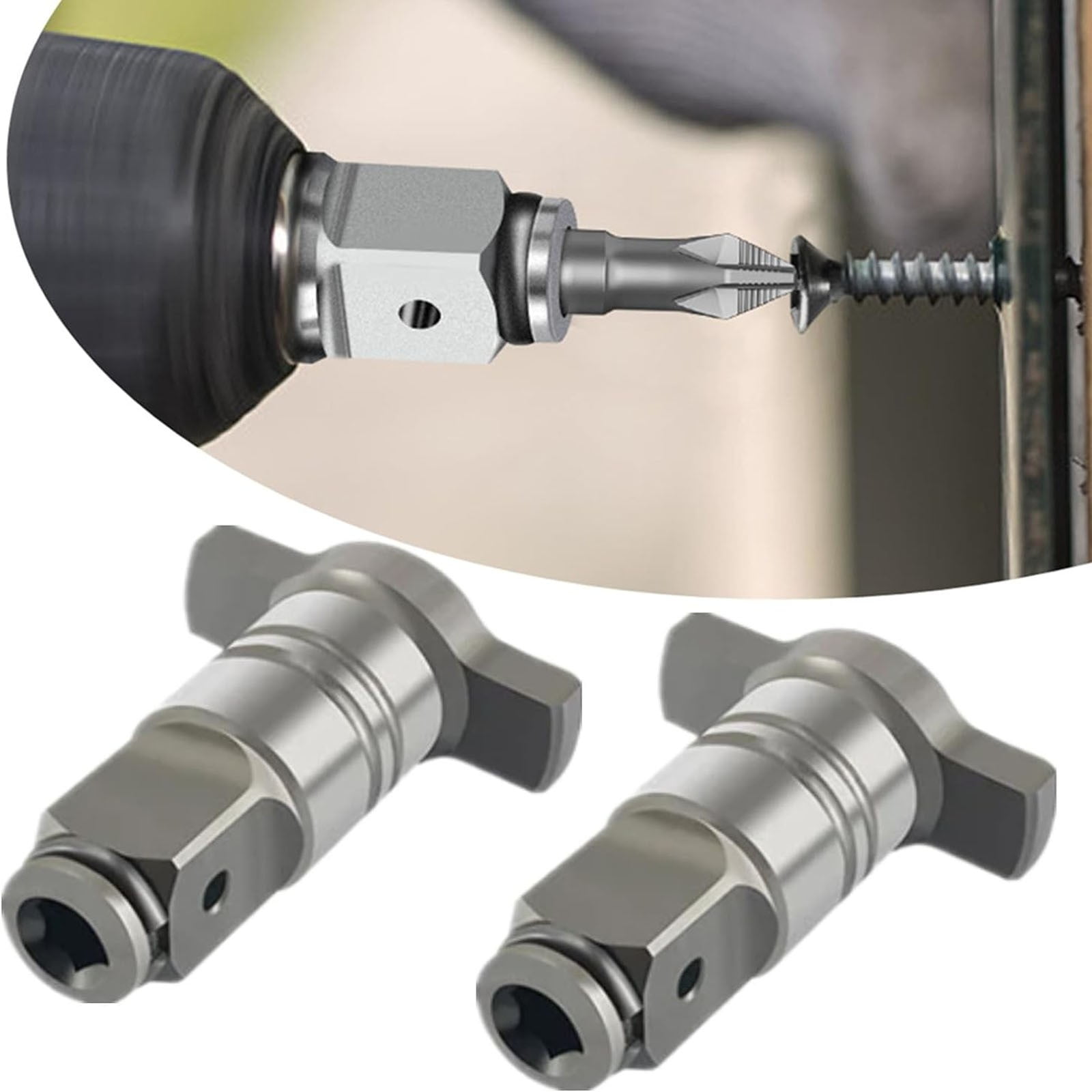 JWDX Drill Bit Clearance! Conversion Head for Electric Screwdriver Pin Converter Shaft Adapter for Cordless Impact Block Driver Power Wrenches Chuck System Spindle Electric Hammer（2Pcs） Clearance Sale BA - Image 2