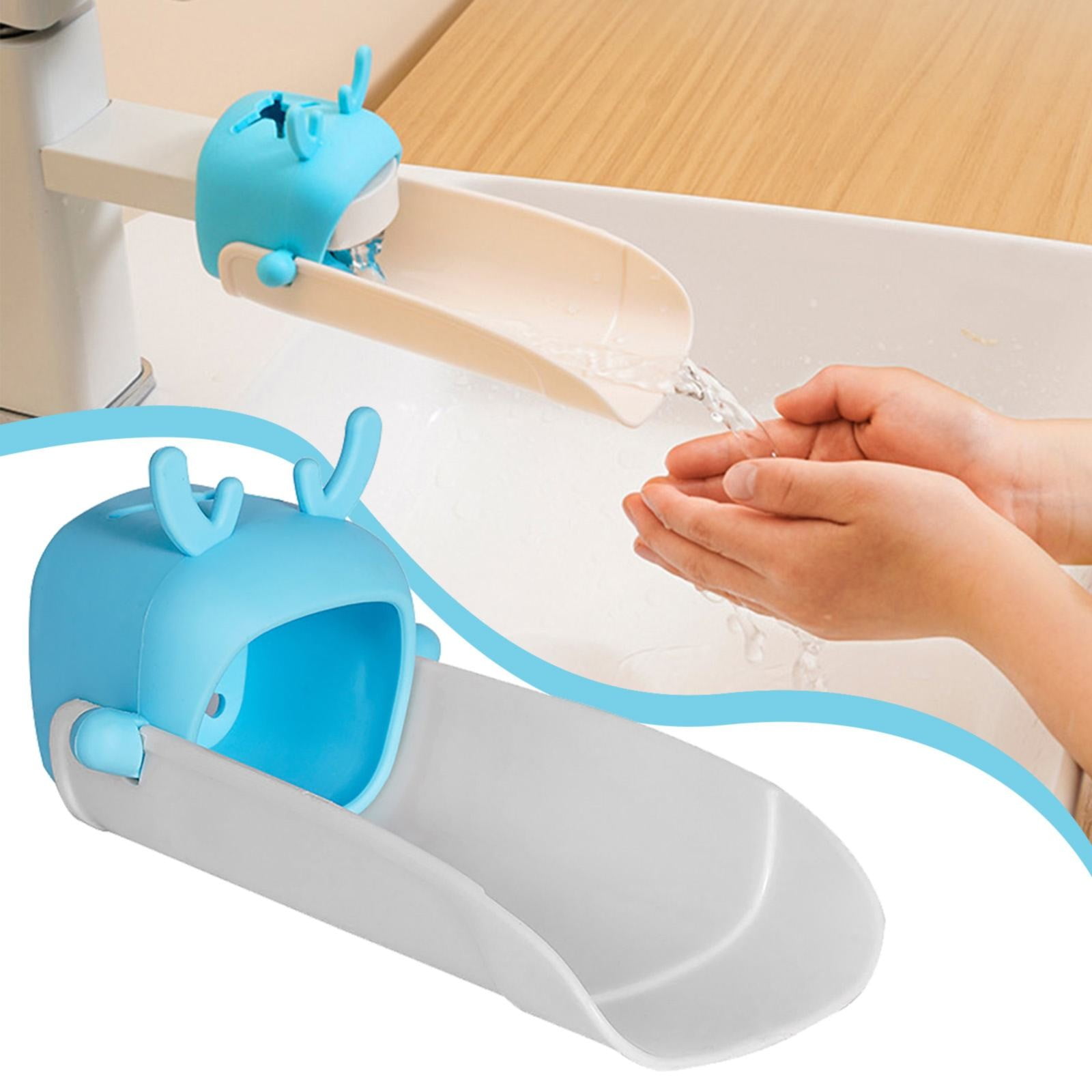 Faucets Clearance! JWDX Faucet Extender Blue, Handwashing Extender Children'S Handwashing Aid Kitchen Faucet Water Sink Splash Proof Spreader Extended Anti Splash Water A - Image 2