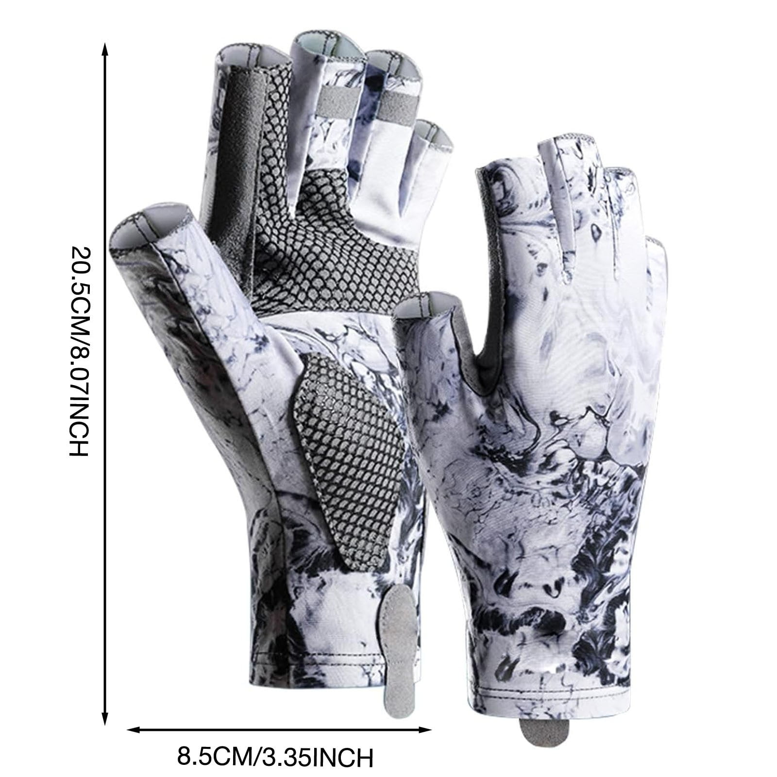 Gloves Clearance! JWDX Gloves, Sun Gloves Upf 50+ Fishing Gloves Fingerless Sun Fishing Gloves Men/Women for Kayaking Hiking Paddling Driving White - Image 3