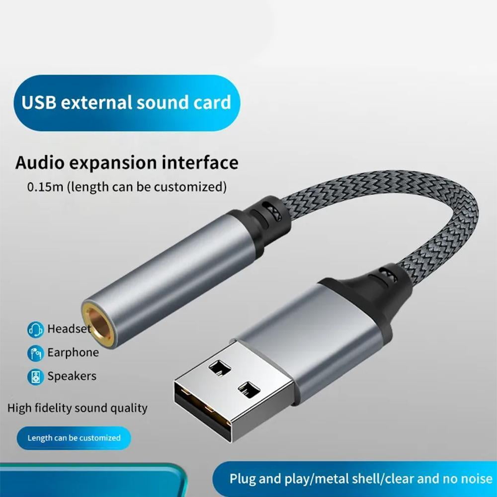 Wmool Usb To 3.5Mm Jack Audio Adapter,External Sound Card Usb-A To Audio Jack - Image 2
