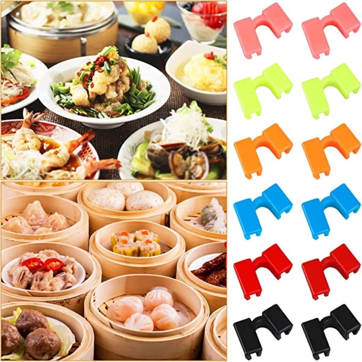 Clearance! Kitchen Utensils Set Eguiwyn Chopsticks Assistant Reusable Training Chopstick Hinge Connectors for Children and Adults 5Pcs Training Chopsticks Hinge Connector Black Blue - Image 4