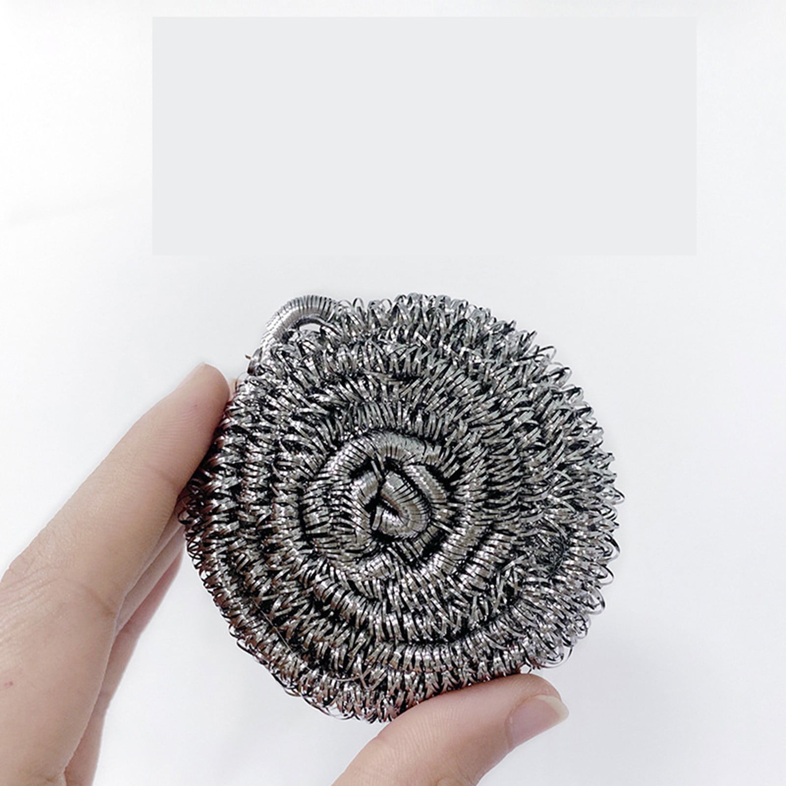 Eguiwyn Clearance 6 Pcs Home Stainless Scrubber Sponges Cleaning Scrubber Scouring Pads, Sponges Kitchen,Sponge,Steel Scrubber,Scrub Pads,Steel Kitchen Scrubber, for Pot Pan Dish Wash Cleaning Silver - Image 3