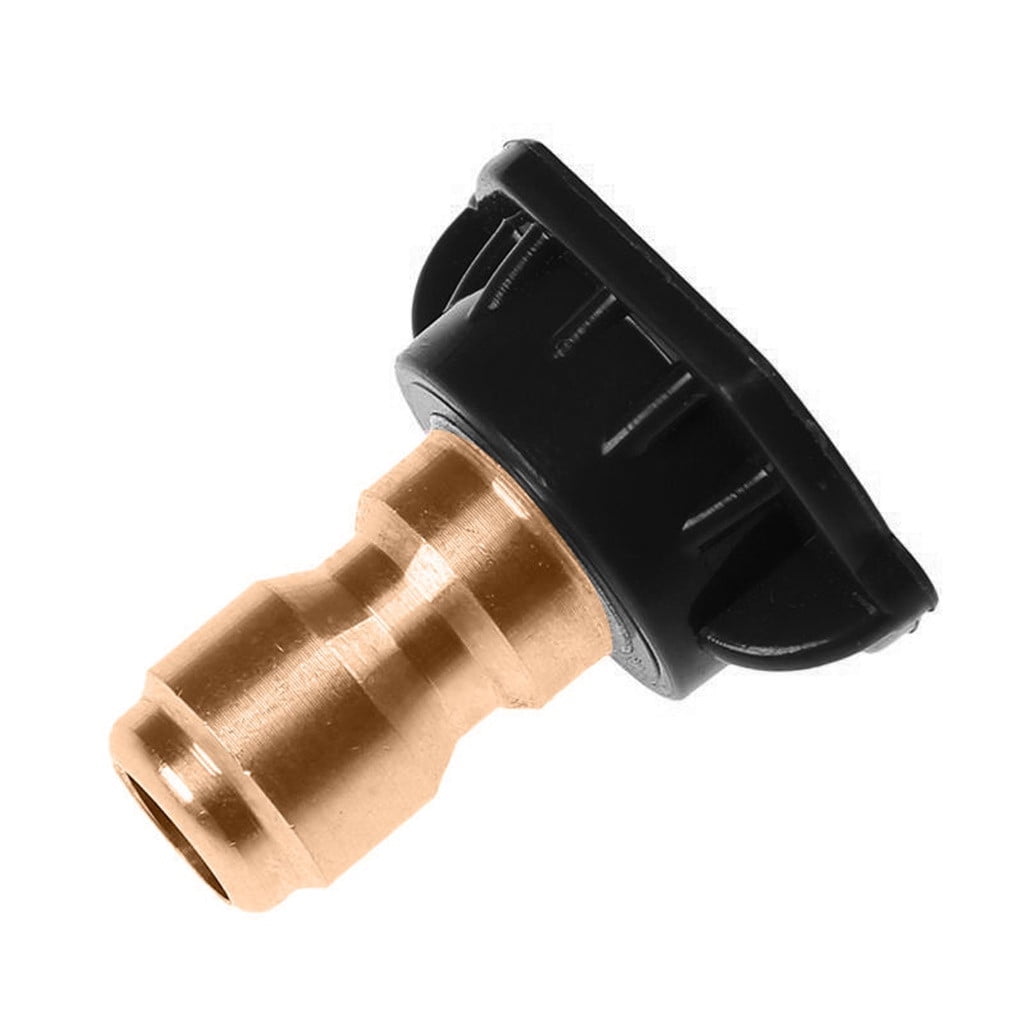 Reduced Price! Adapter Eguiwyn Quick-Connect Nozzle Tool Pressure Washer Spray Nozzle Tips Multiple Degree High Pressure Nozzle Water Gun Quick Connect Nozzle 1.0 Hole Large Fan-Shaped Black 2-E - Image 2