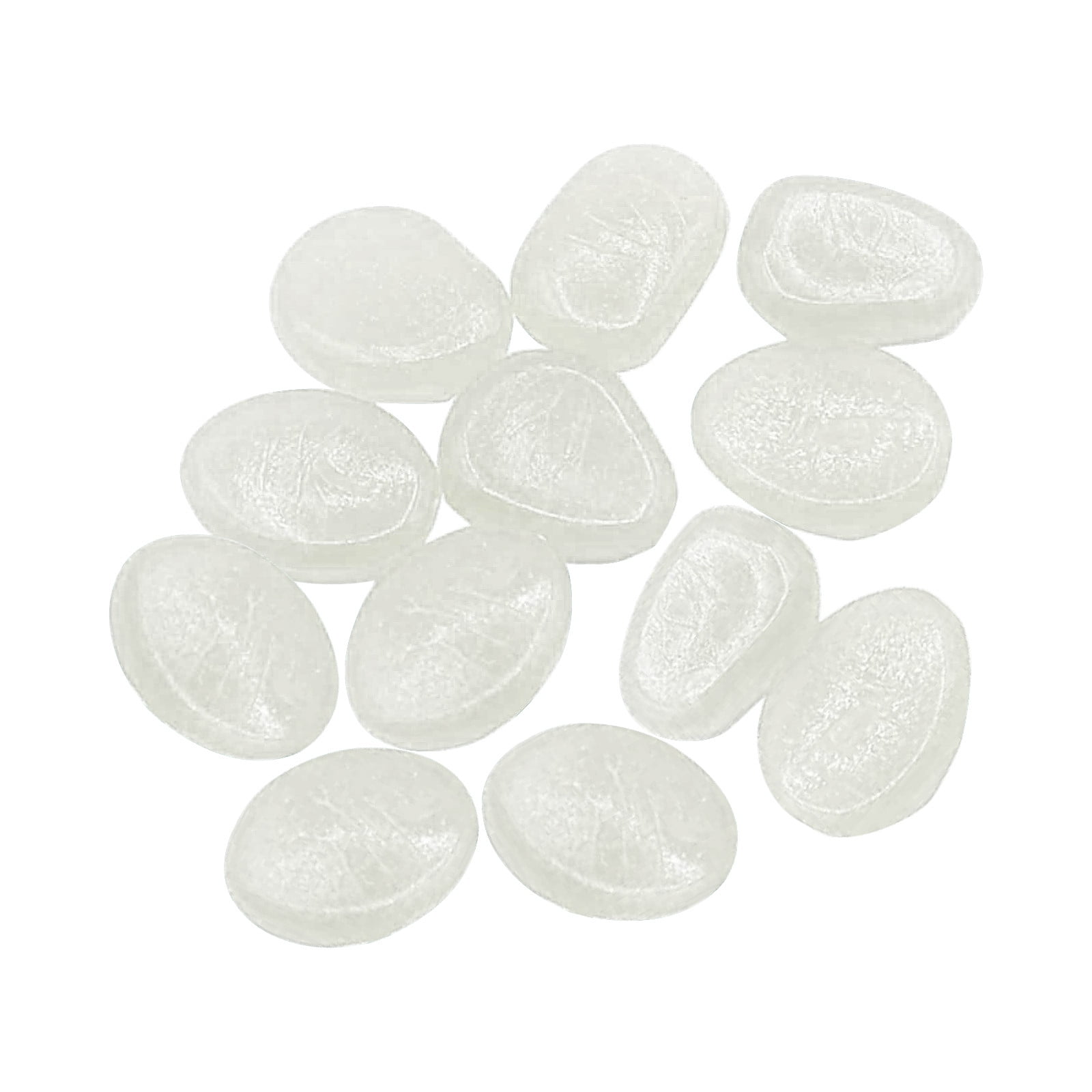 JWDX Fluorescent Stone Clearance! Glowing Stone 12Pcs White Clearance Sale, Garden Pebbles Glow Stones Rocks Luminous Pebbles for Walkways Outdoor Decor White - Image 1