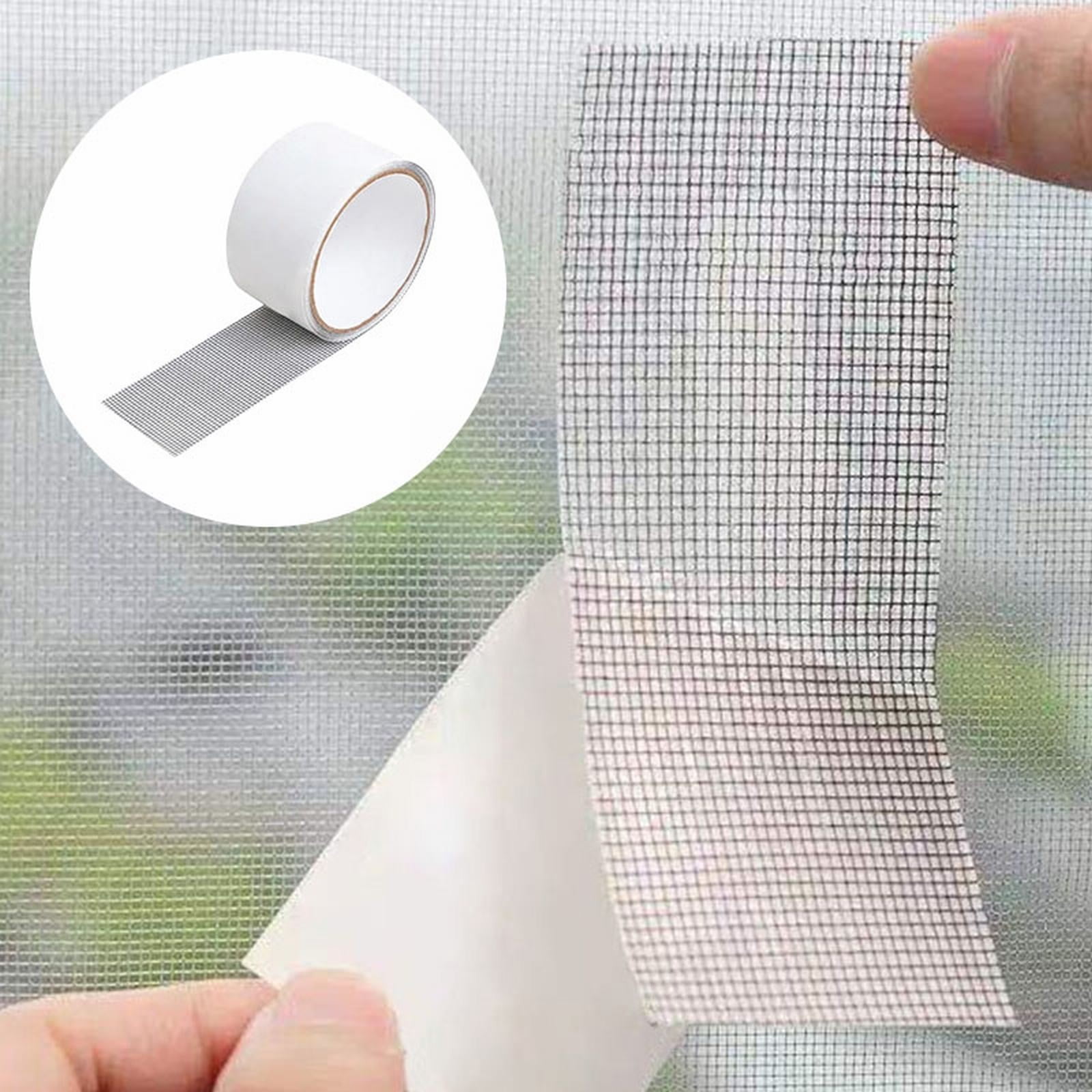 JWDX Screen Window Repair Clearance! Screen Window Repair Patch Film Black, Window Screen Kit Tape 2 X 70' Strong Adhesive Fiberglass Covering Mesh Tape for Covering Window Door Tears Holes Grey - Image 2