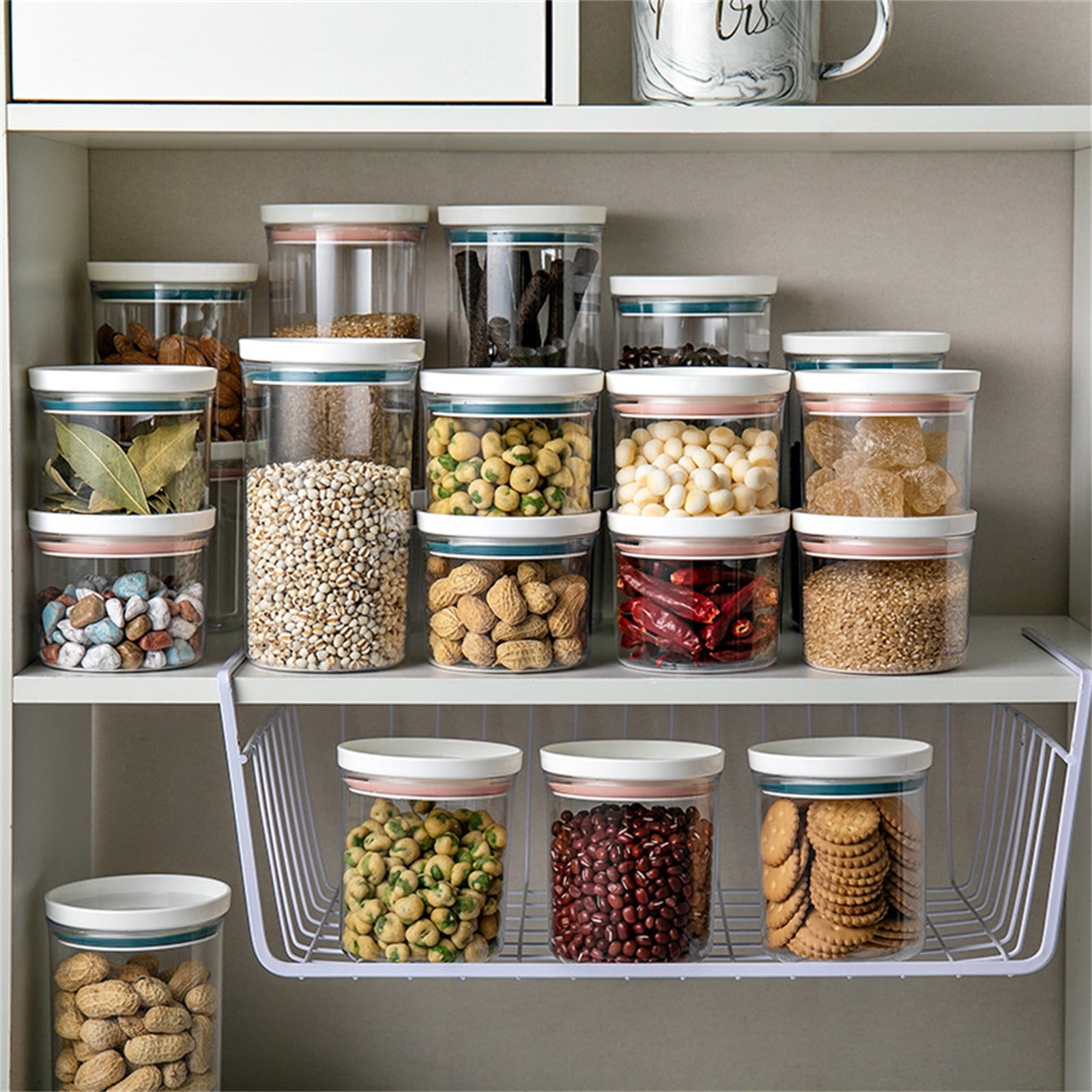 Eguiwyn Clearance Kitchen Organizers and Storage, Plastic 1× Food Storage Box, Savings Storage Rack, 4.68* 3.51* 3.51 Inches 0.14lb 2-C - Image 1