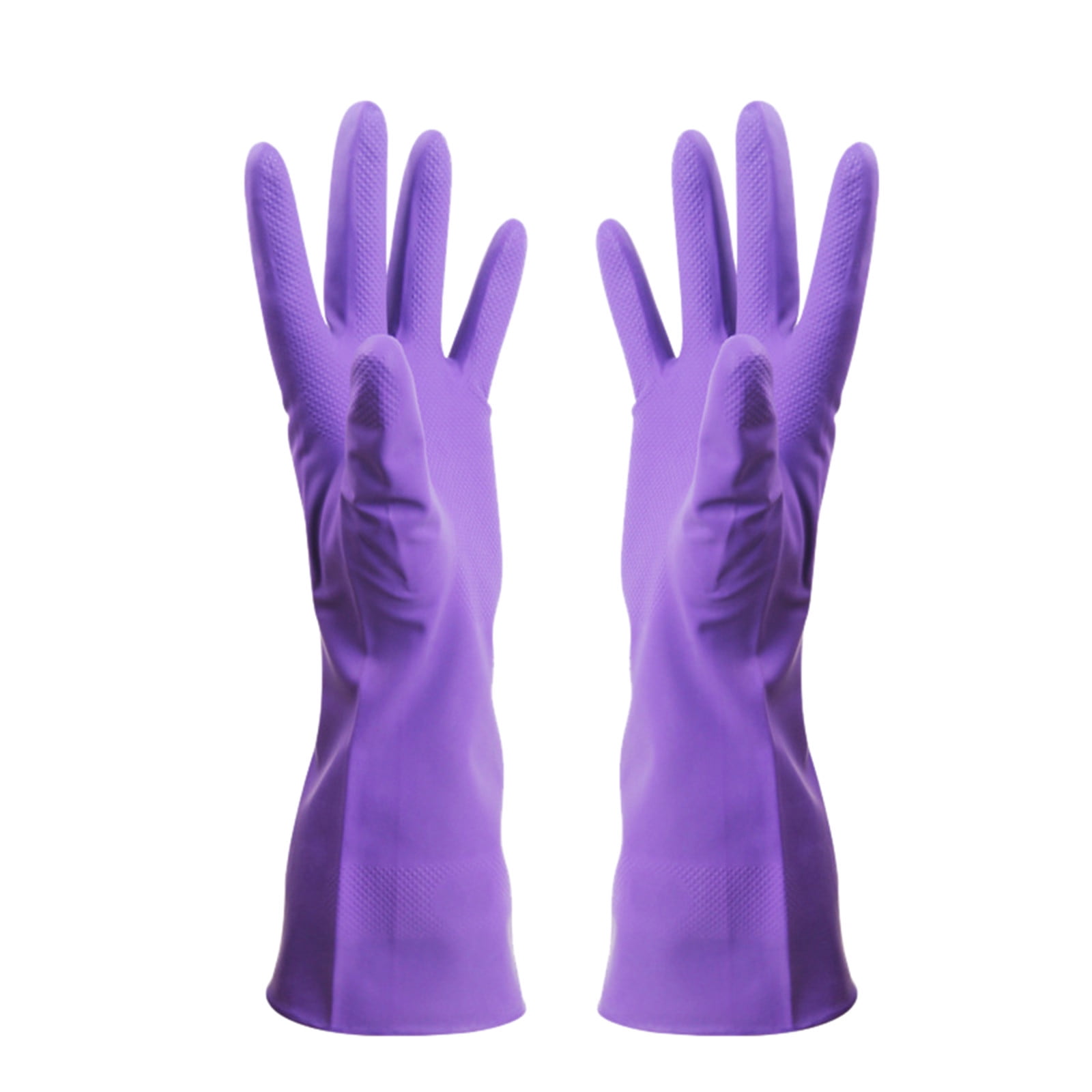 Savings, Cleaning Gloves, Eguiwyn Kid Painting Apron Sleeve, Apron Sleeve Reduced Price! 1 Pair of Gloves Gloves Gloves Washing Hand Rubber Long Cleaning Warm Gloves Kitchen Latex 3-Purple - Image 2