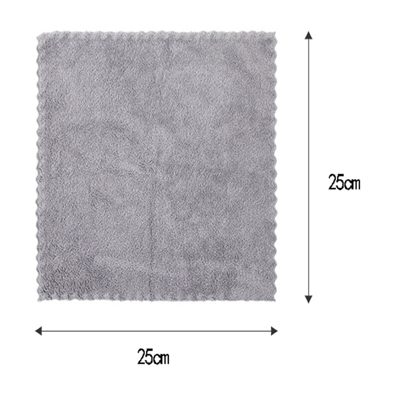 0.04lb Once for All Safe Food-Grade Items: Kitchen Cleaning Supplies! 1 Pack of Fiber Cleaning Cloth Available in 4 Colors (Green/White/Yellow/Black), Daily Home Products Kitchen Utensils Set White - Image 3