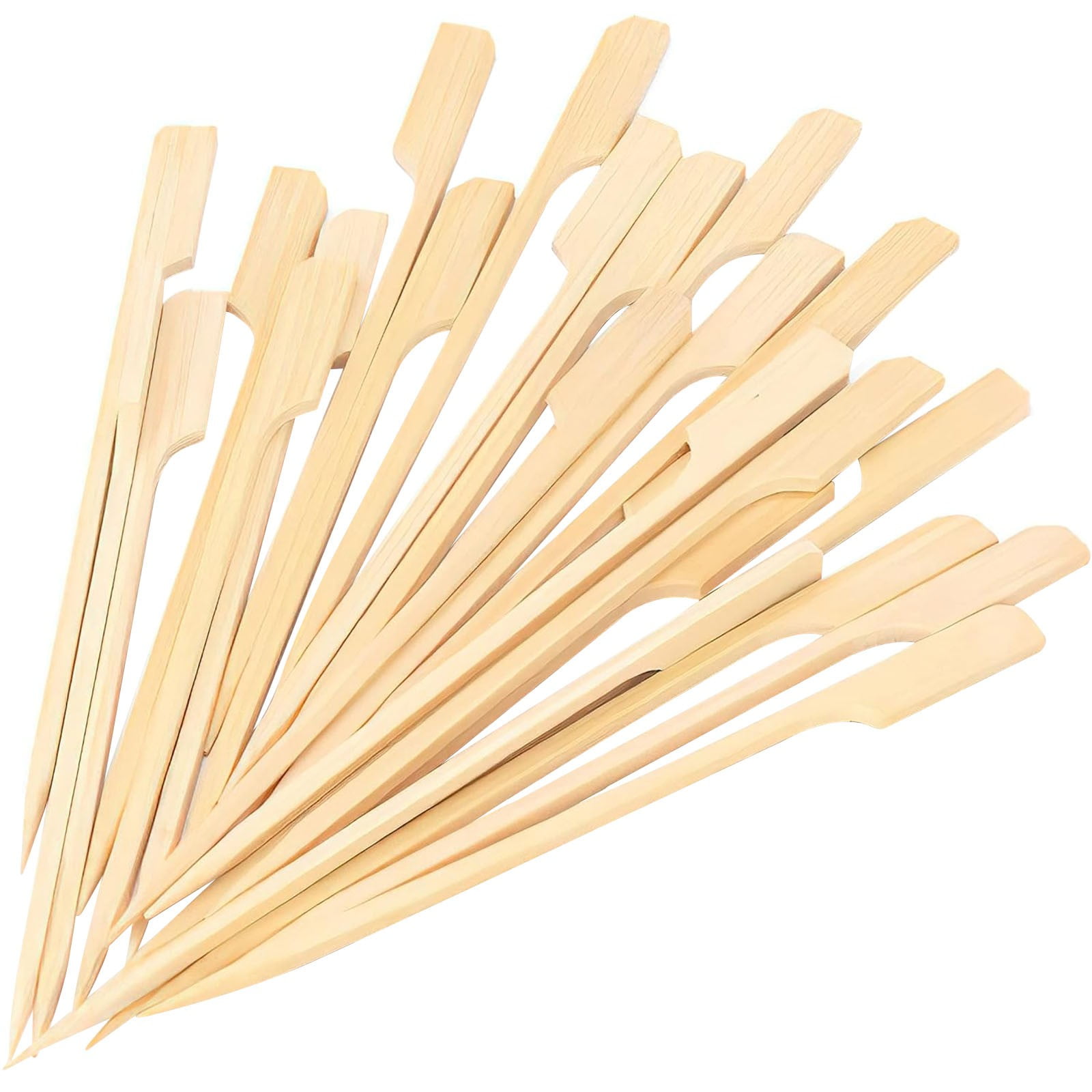 0.15lb Once for All Safe Food-Grade Items: Skewer! Skewers 100Pcs Food Toothpicks Wide Flat Wood Picks for Cocktail Fruit, Daily Home Products Kitchen Essentials Beige - Image 2