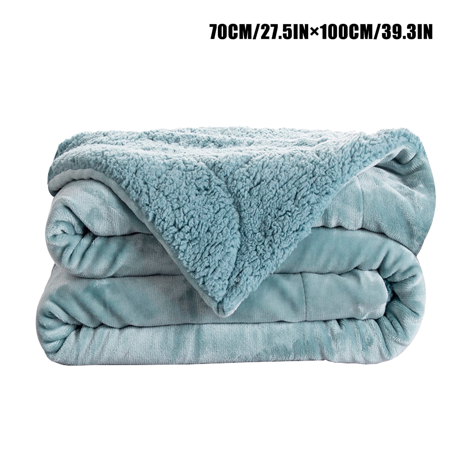 + 1X Blanket, End of Year Clearance: Womens Blankets and Throws, Eveluo Thickened Flannel Lamb Wool Composite Blanket Double Blanket Leisure Blanket Gift Blanke C - Image 1