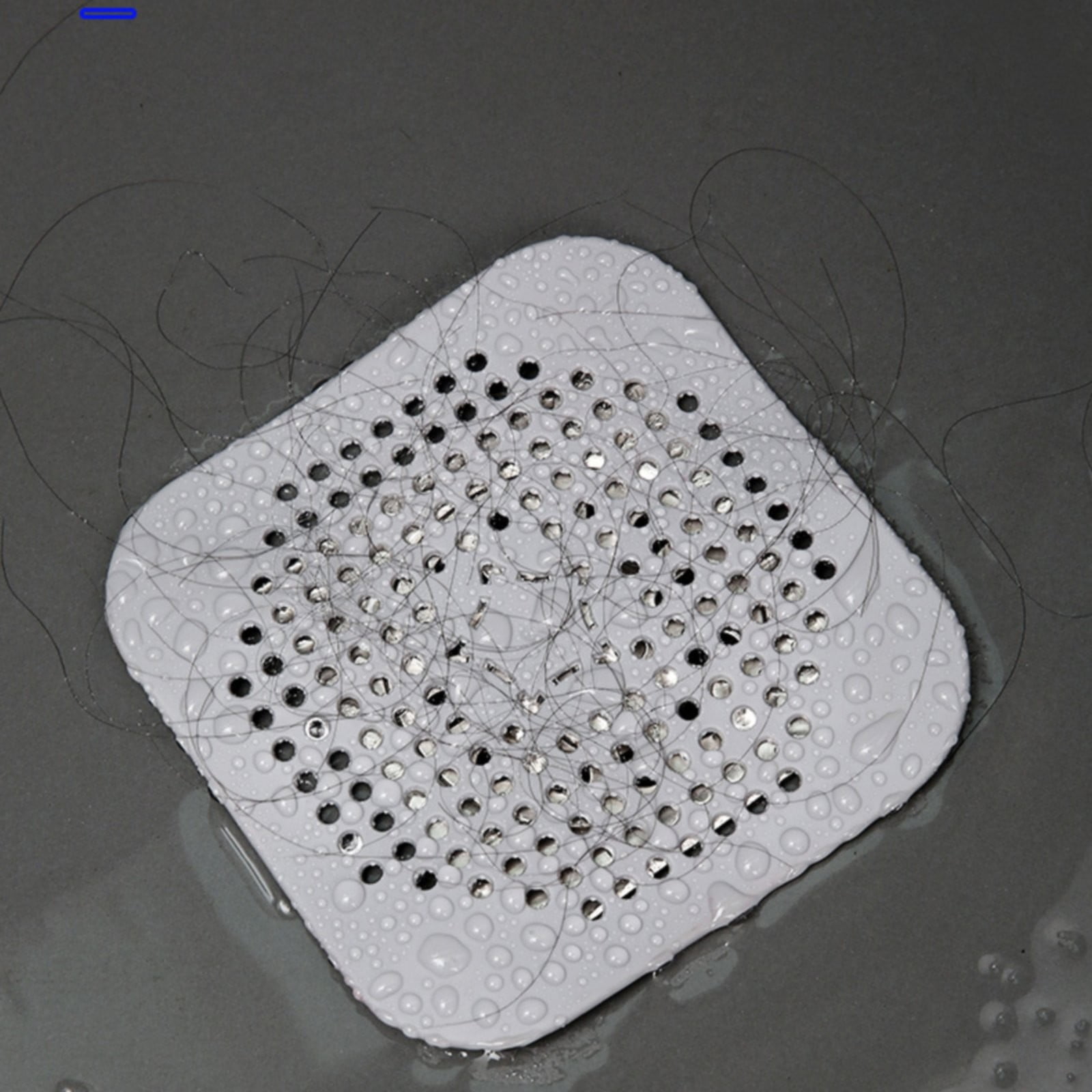 JWDX Strainers Clearance, Square Drain Cover for Shower Drain Hair Catcher Flat Silicone Plug for Bathroom and Kitchen Filter Shower Drain Flat Strainer Stopper Z1-White - Image 5