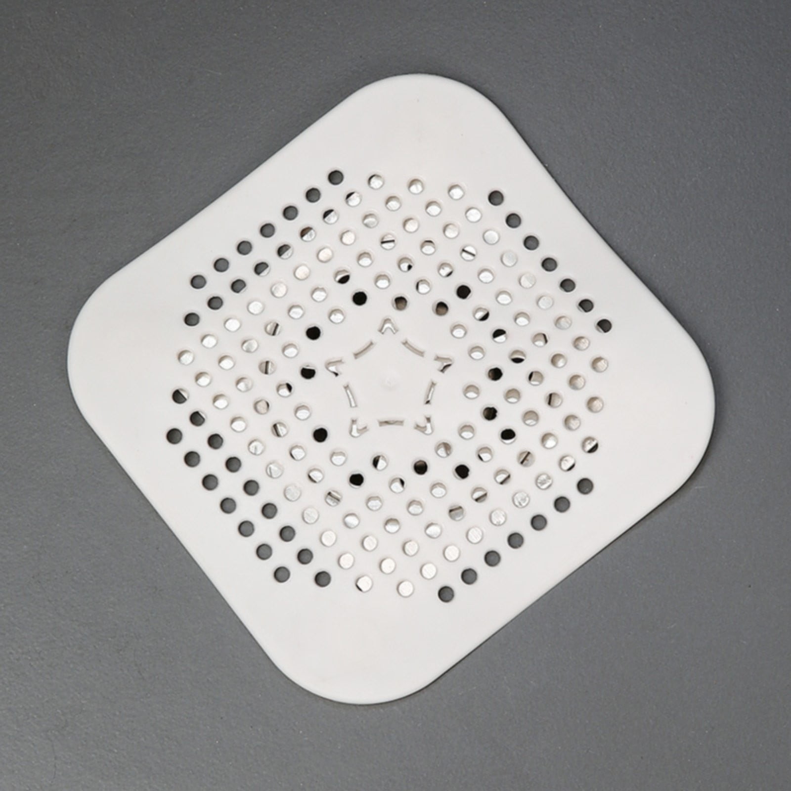 JWDX Strainers Clearance, Square Drain Cover for Shower Drain Hair Catcher Flat Silicone Plug for Bathroom and Kitchen Filter Shower Drain Flat Strainer Stopper Z1-White - Image 7