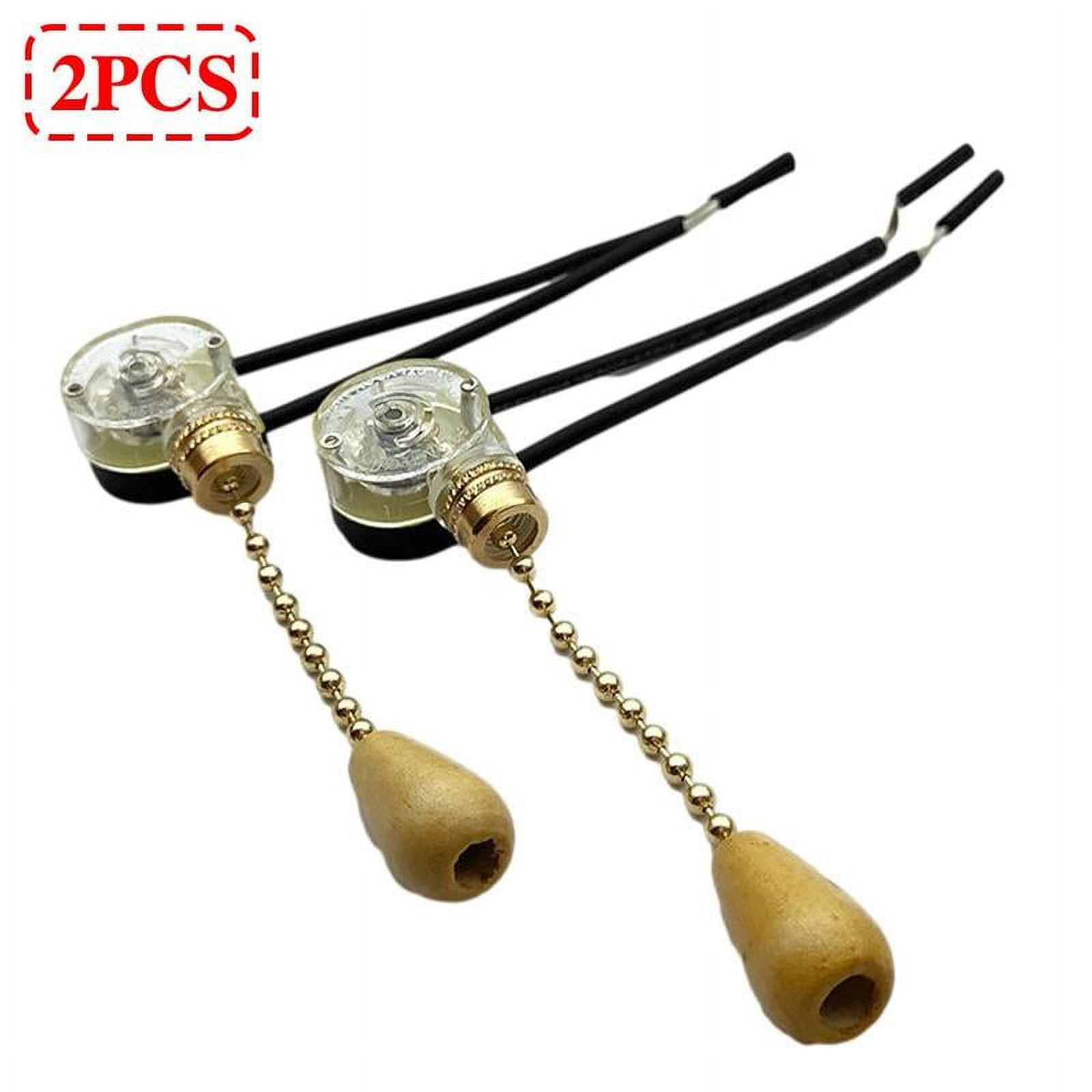 2pcs Universal Ceiling Fan Wall Light Replacement Pull Chain Cord Switch Control M5B2 - Image 1