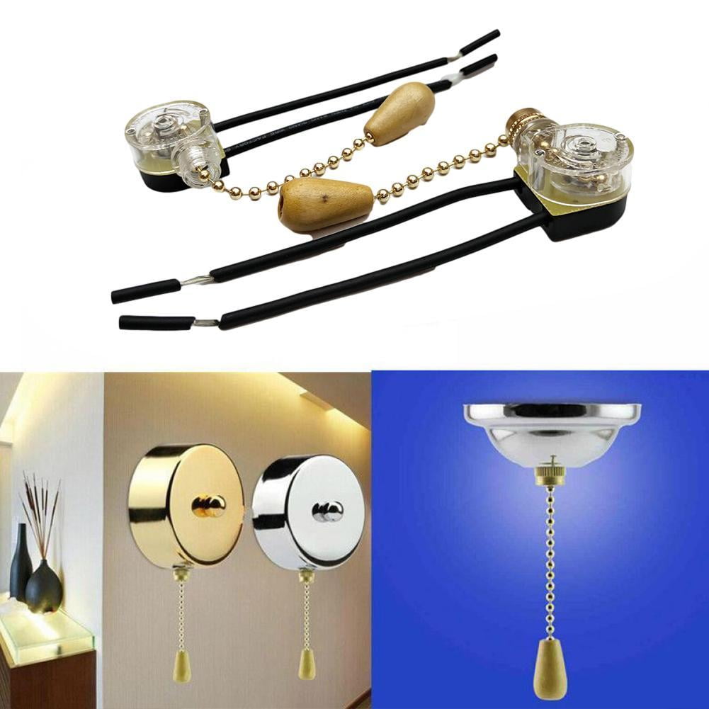 2pcs Universal Ceiling Fan Wall Light Replacement Pull Chain Cord Switch Control M5B2 - Image 2
