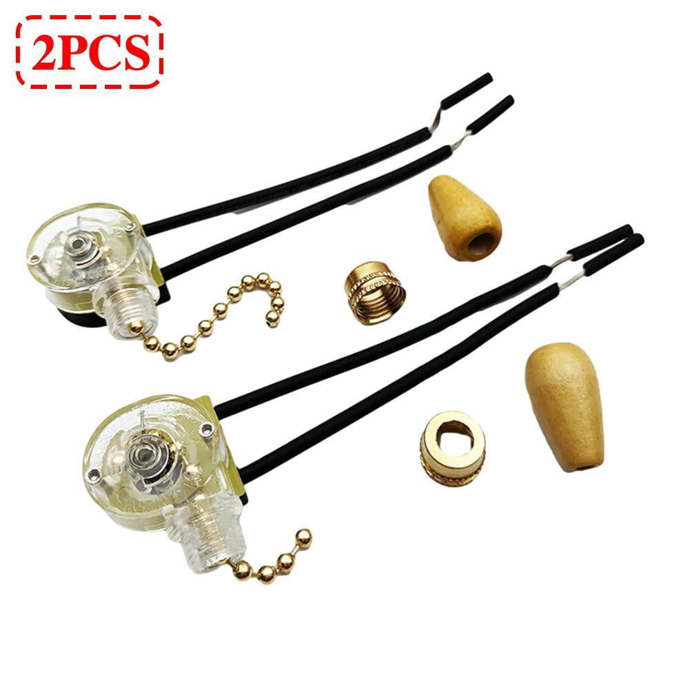 2pcs Universal Ceiling Fan Wall Light Replacement Pull Chain Cord Switch Control M5B2 - Image 5