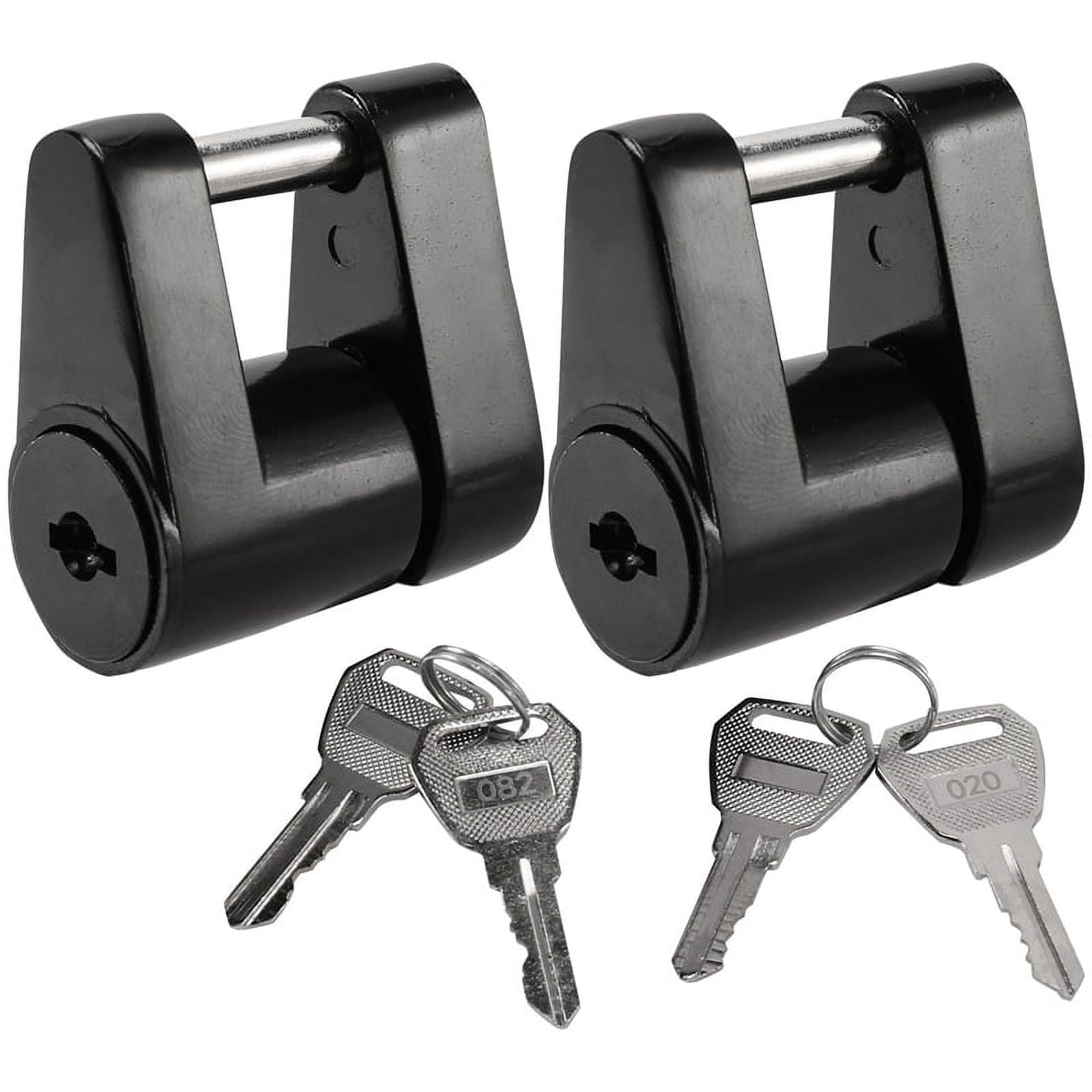 2 Set Trailer Hitch Coupler Lock Trailer Coupler Padlock 1/4 Inch Hitch Pin 3/4 Coupler Span for Truck Trailer RV Boat - Image 1