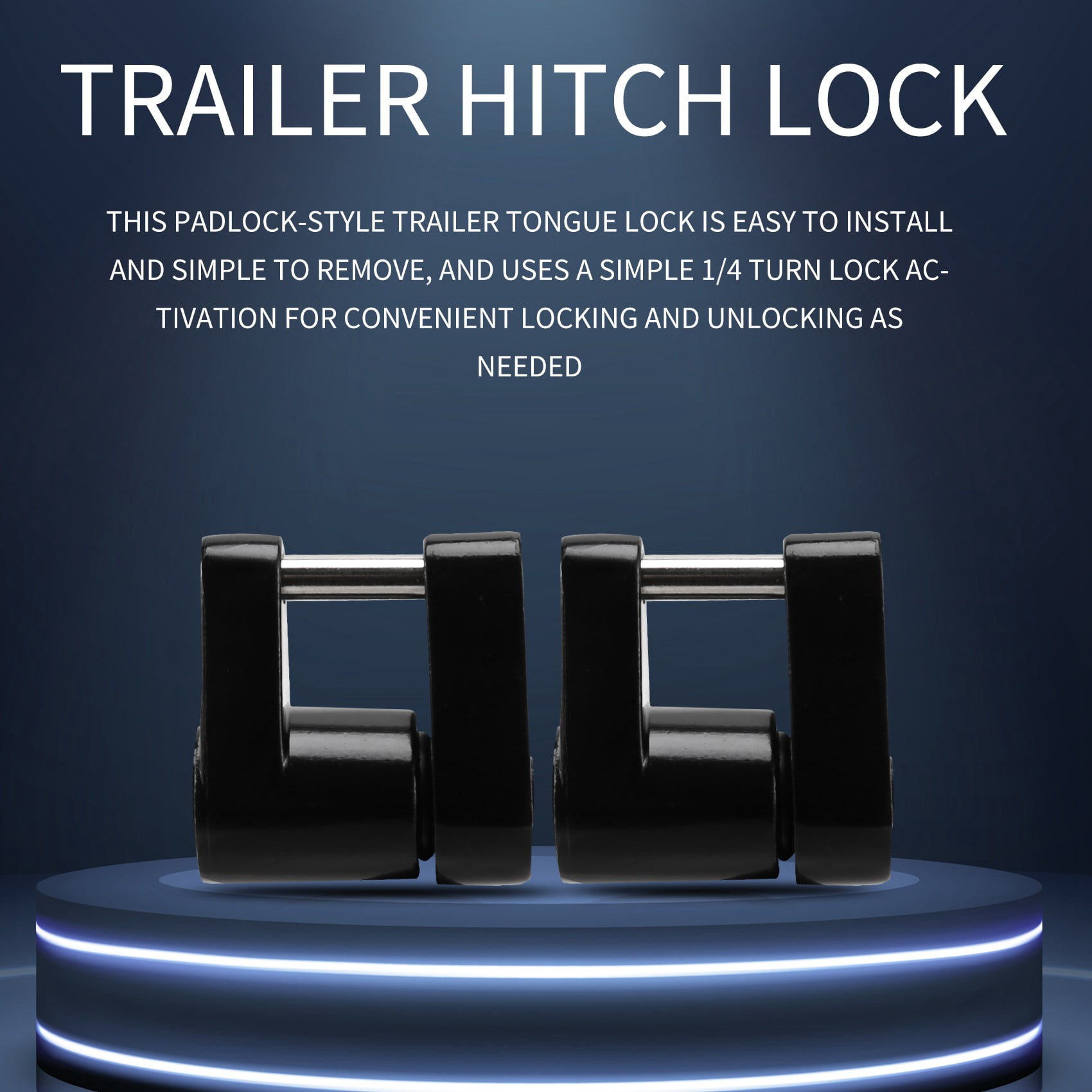 2 Set Trailer Hitch Coupler Lock Trailer Coupler Padlock 1/4 Inch Hitch Pin 3/4 Coupler Span for Truck Trailer RV Boat - Image 2